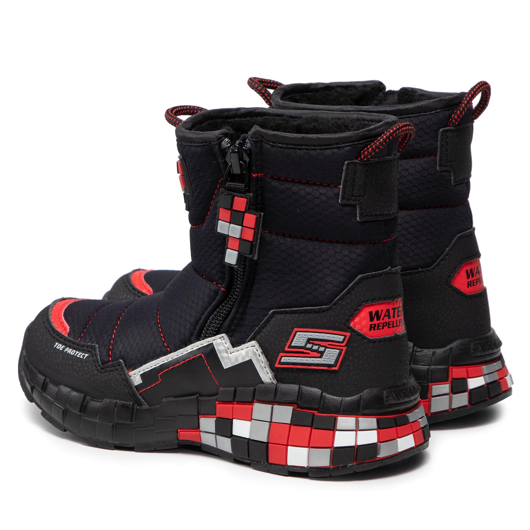 Skechers Cizme de zăpadă Cuboforce 402198L/BKRD Negru - Pled.ro