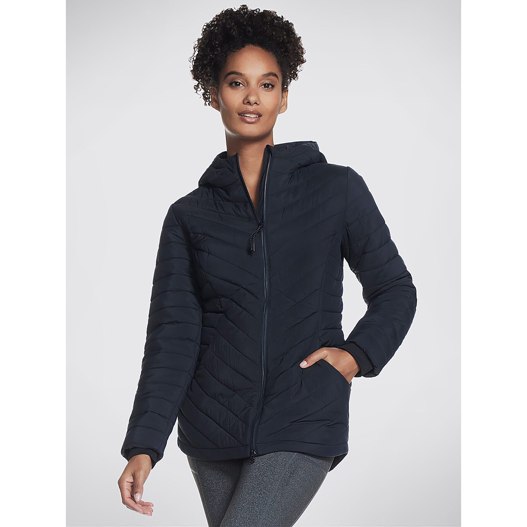 Skechers Geacă fără fermoar Goshield Everyday Parka JA5 Negru Regular Fit - Pled.ro