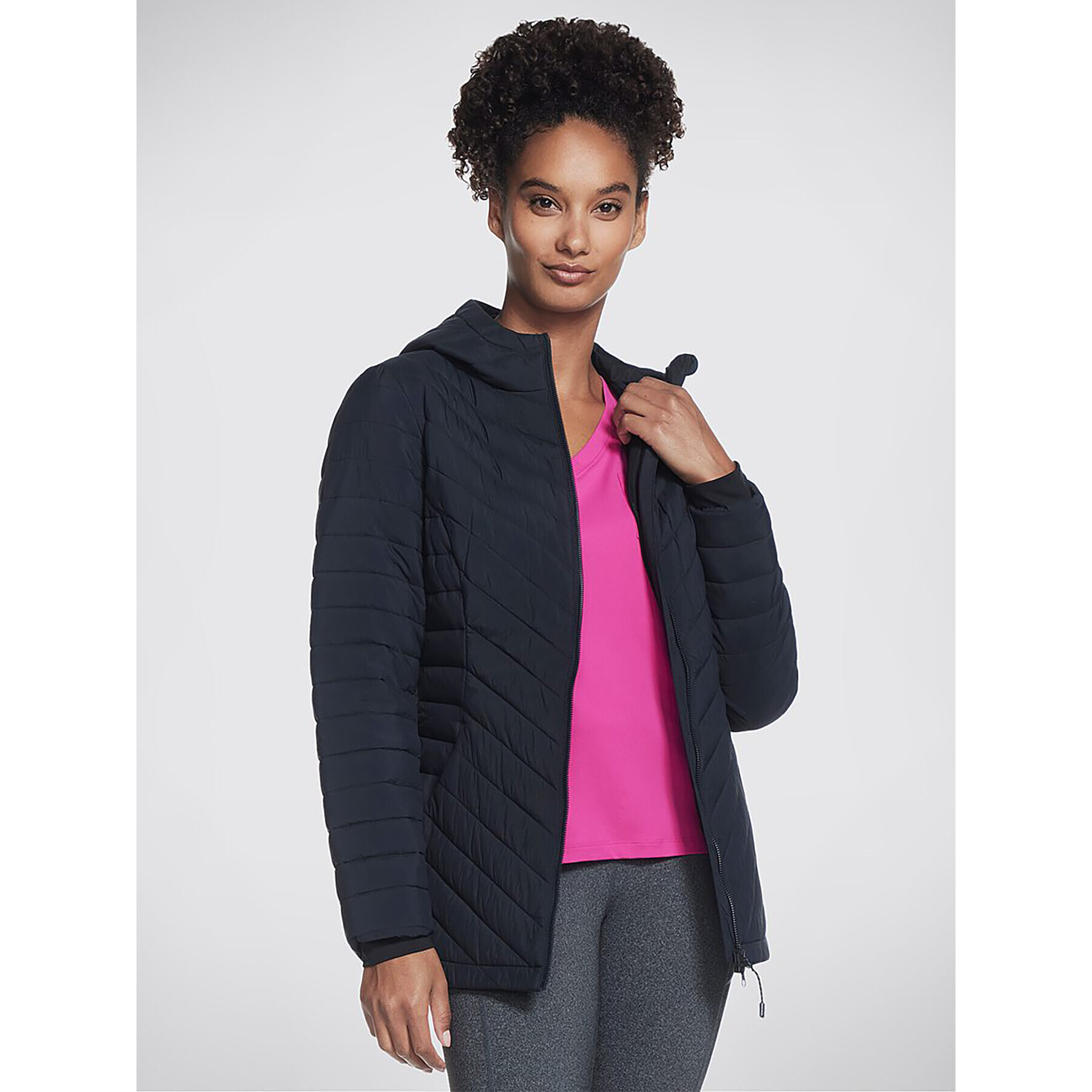 Skechers Geacă fără fermoar Goshield Everyday Parka JA5 Negru Regular Fit - Pled.ro