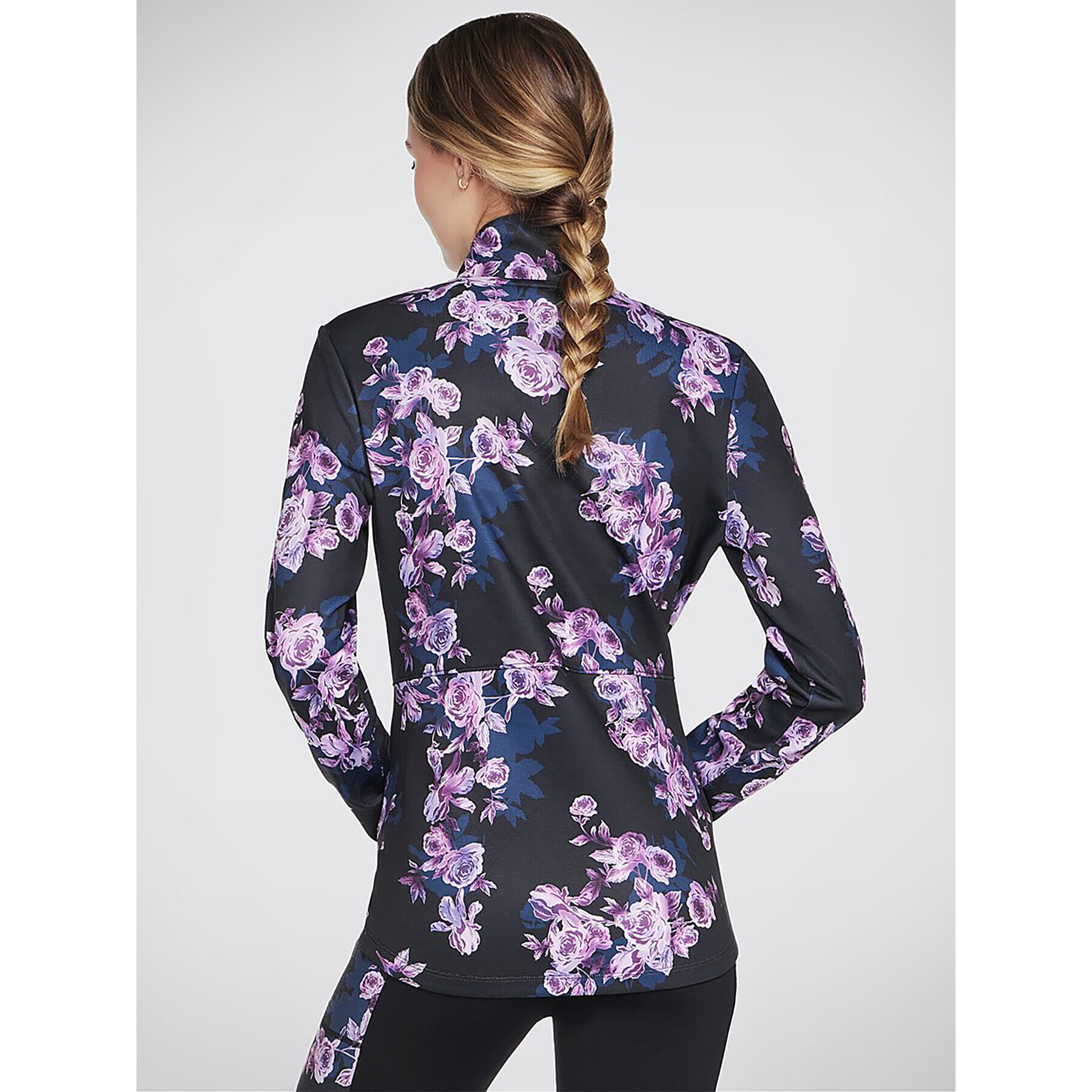 Skechers Geacă fără fermoar Skechcloud Winter Bloom Jacket JA3 Negru Regular Fit - Pled.ro