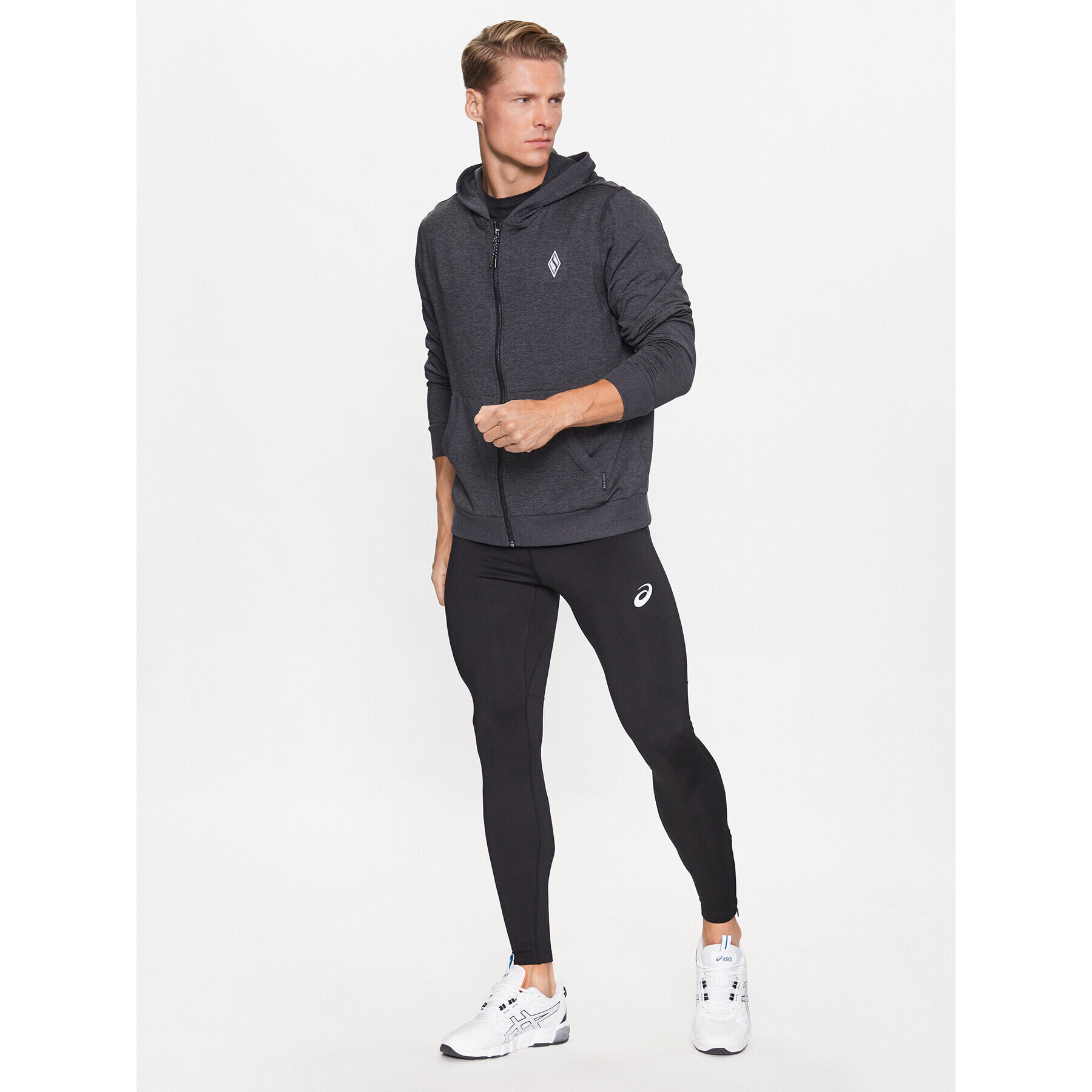 Skechers Geacă Knits Ultra Go Full Zip Hoodie JA26 Gri Regular Fit - Pled.ro