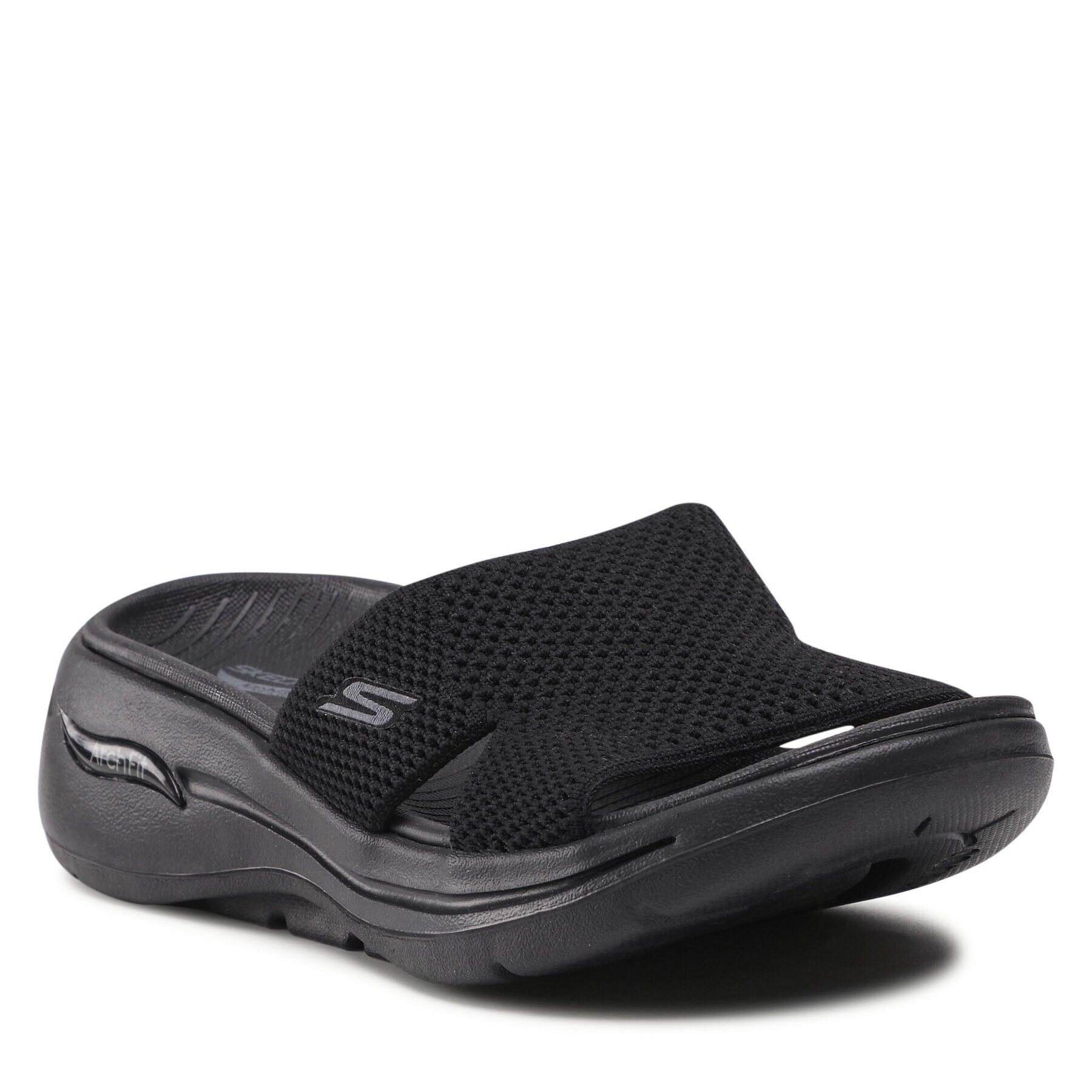 Skechers Șlapi Go Walk Arch Fit 140224/BBK Negru - Pled.ro