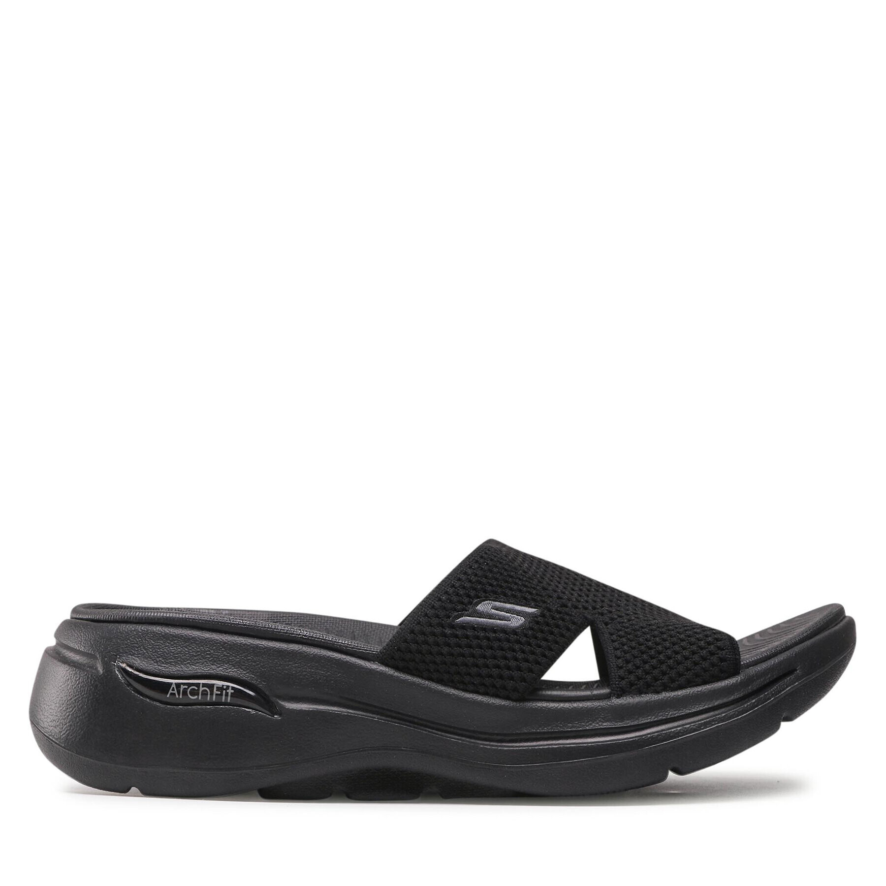 Skechers Șlapi Go Walk Arch Fit 140224/BBK Negru - Pled.ro