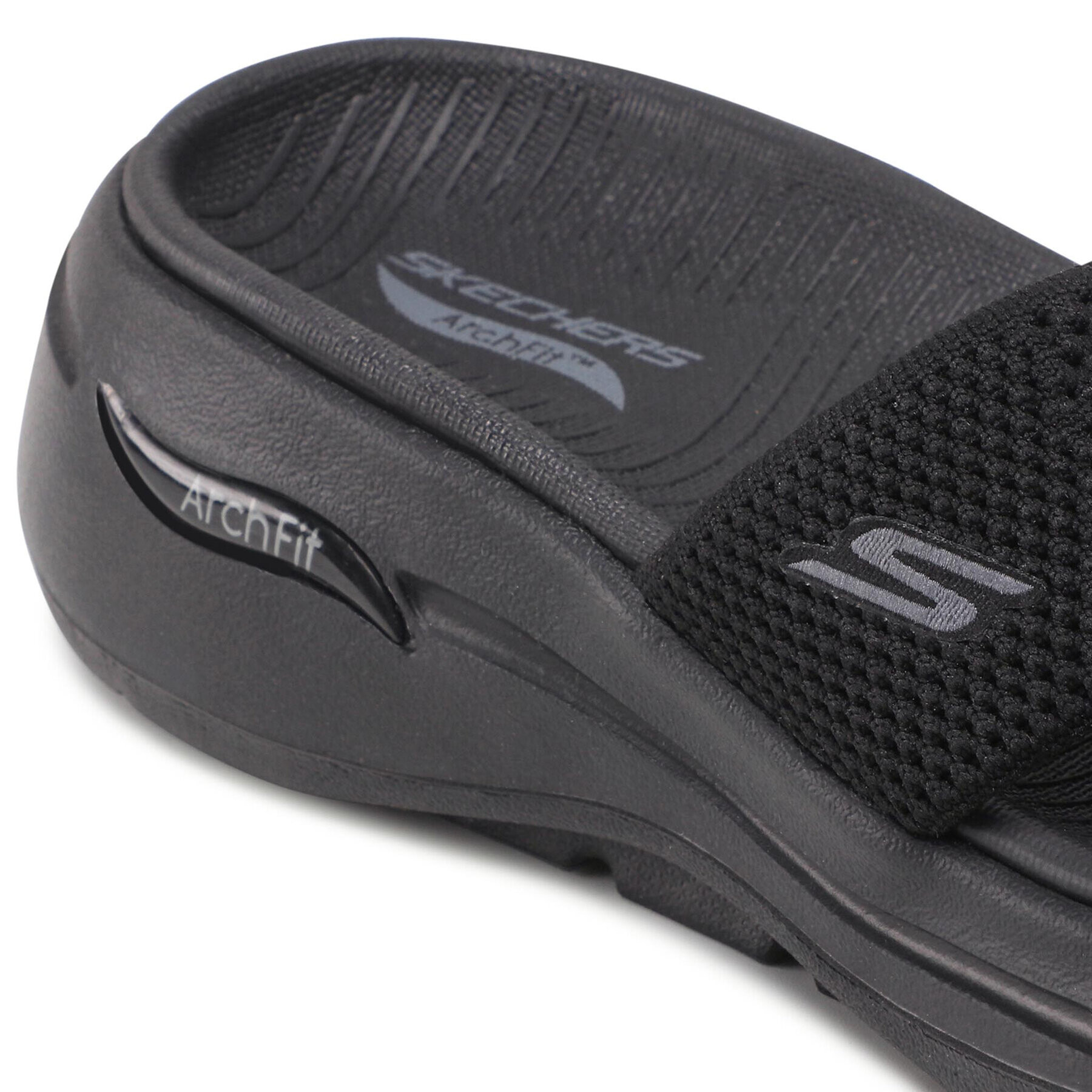 Skechers Șlapi Go Walk Arch Fit 140224/BBK Negru - Pled.ro