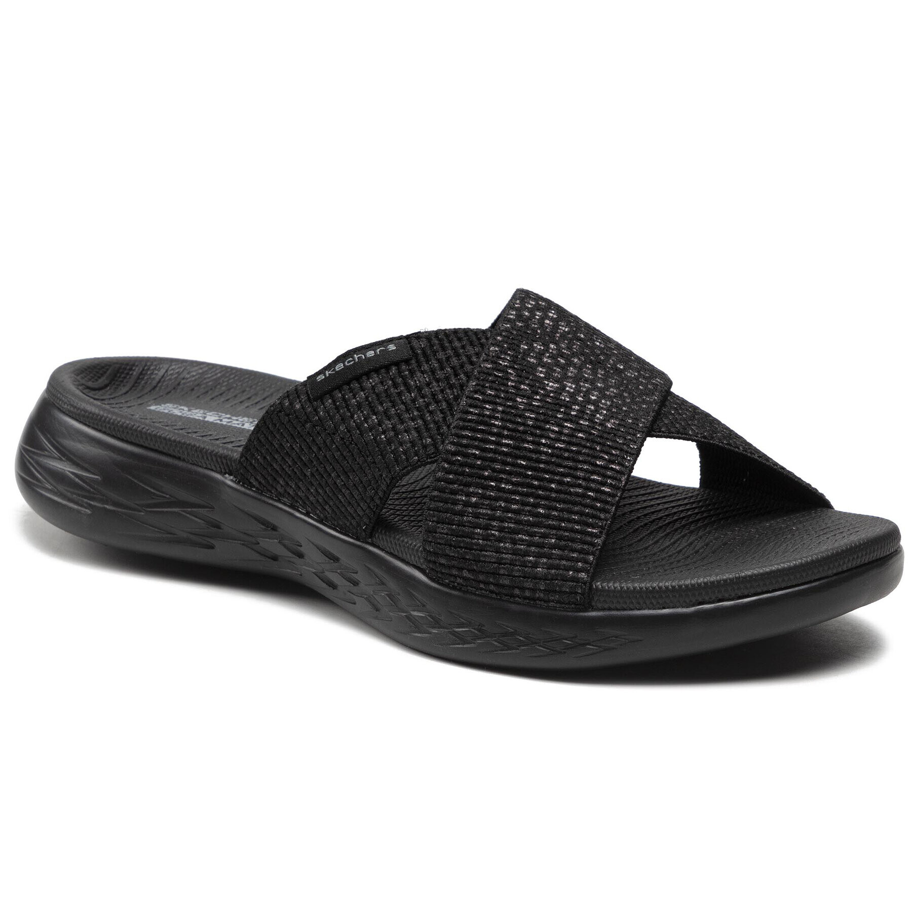 Skechers Șlapi On-The-Go 600 16259W/BBK Negru - Pled.ro