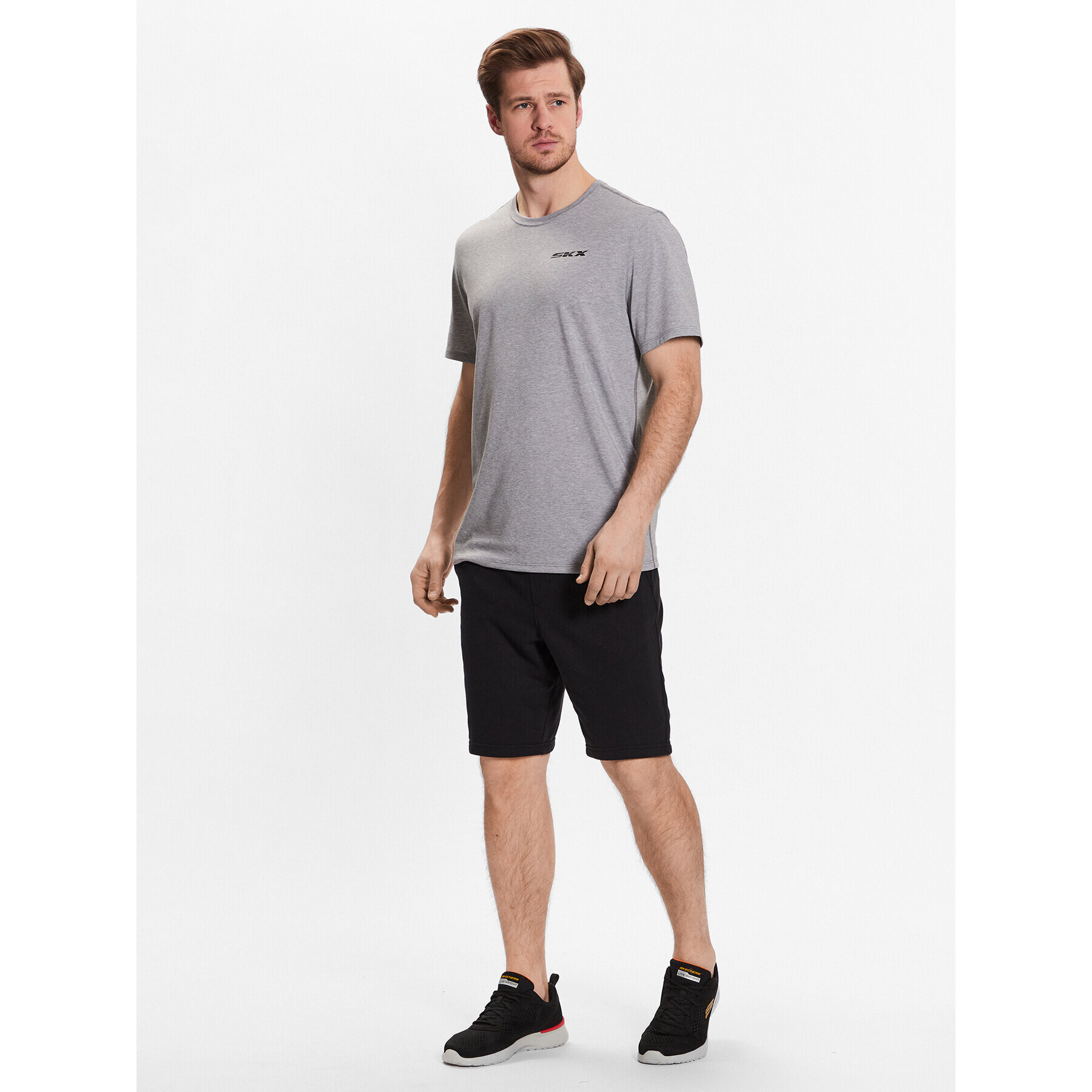 Skechers Pantaloni scurți sport Explorer M1SH69 Negru Regular Fit - Pled.ro