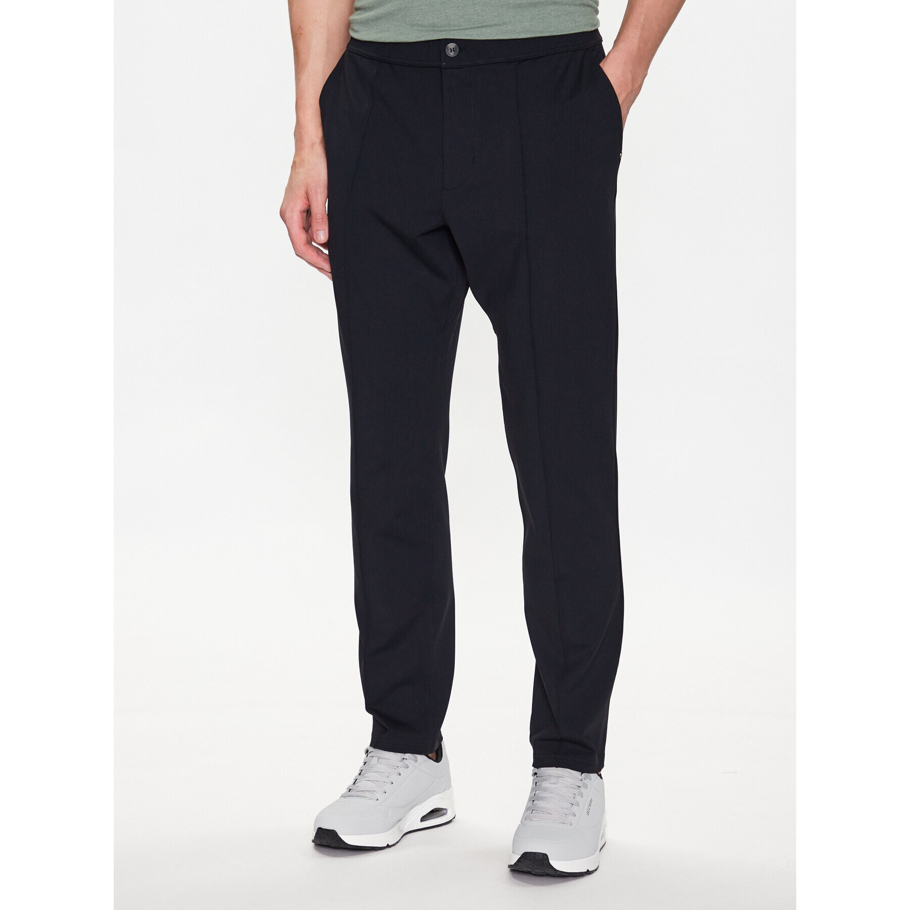 Skechers Pantaloni trening Go Walk MPT129 Negru Straight Leg - Pled.ro