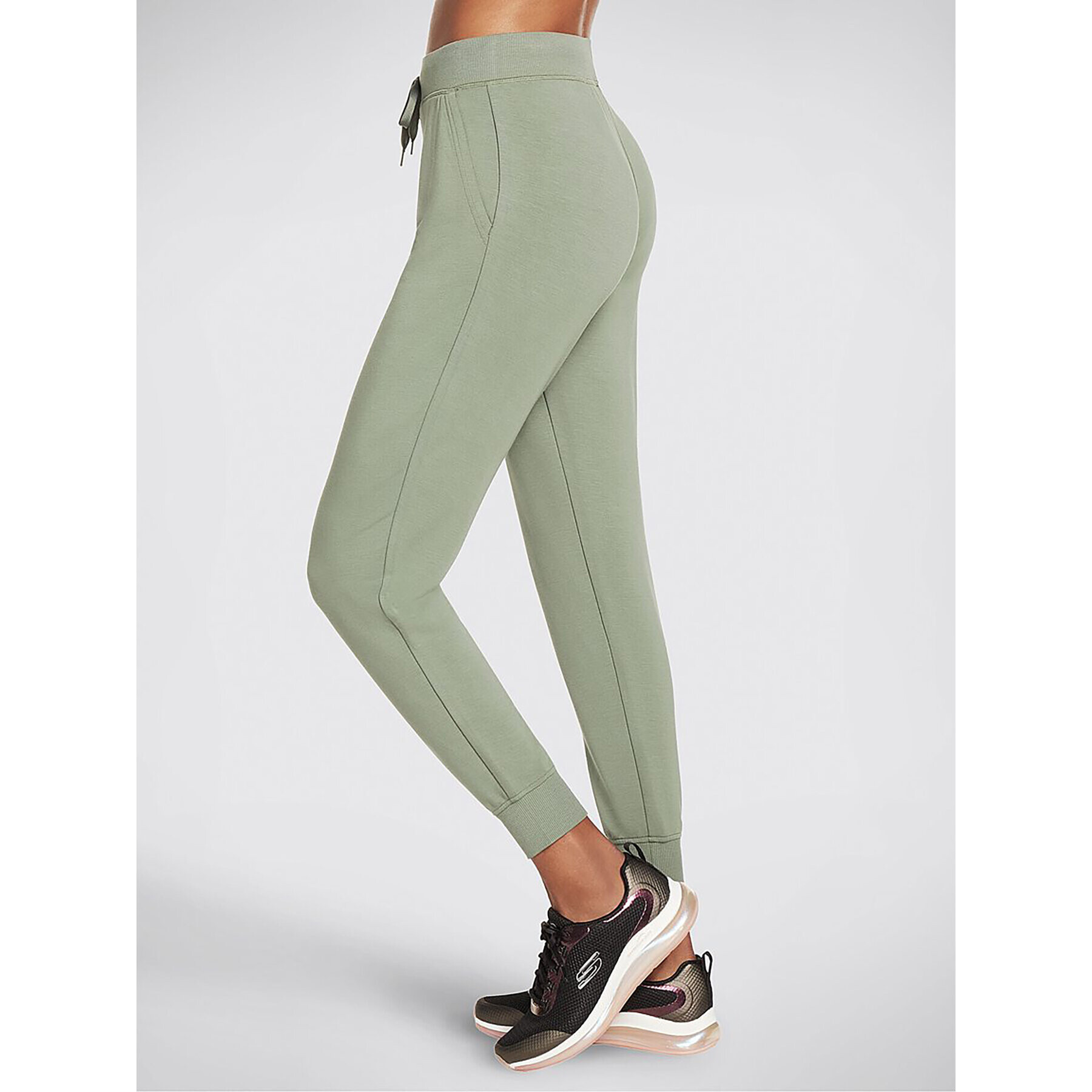 Skechers Pantaloni trening Skechluxe Restful Jogger W03PT49 Verde Regular Fit - Pled.ro