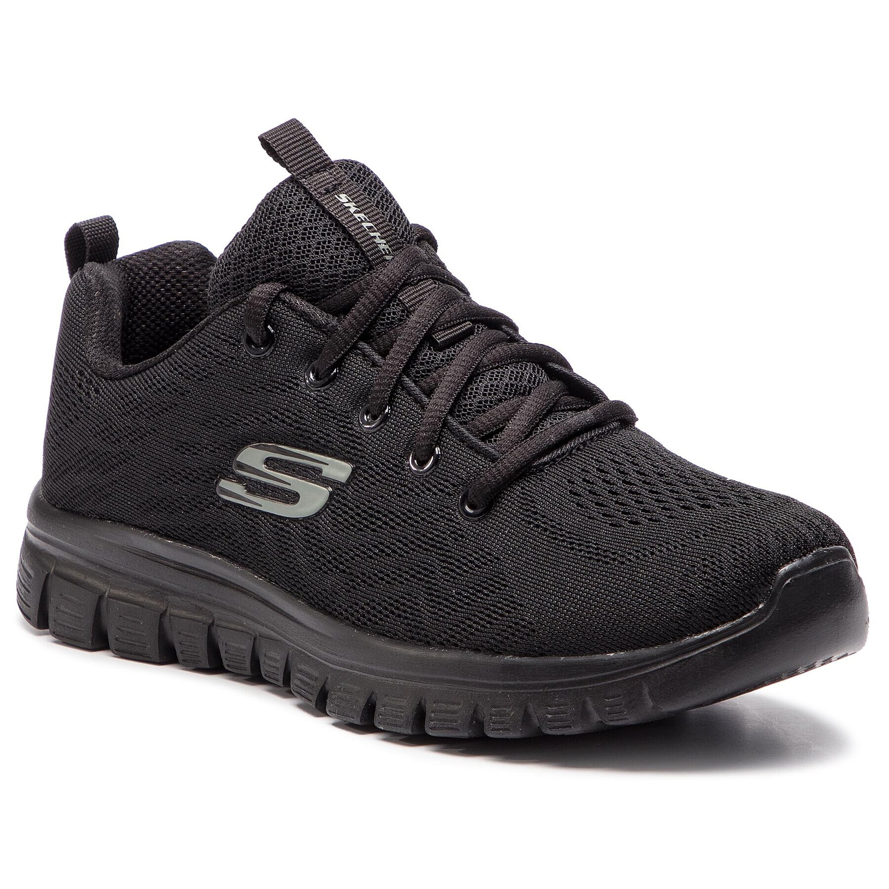 Skechers Pantofi Get Connected 12615/BBK Negru - Pled.ro