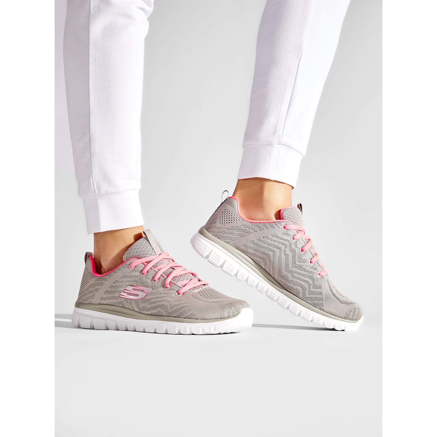 Skechers Pantofi Get Connected 12615/GYCL Gri - Pled.ro