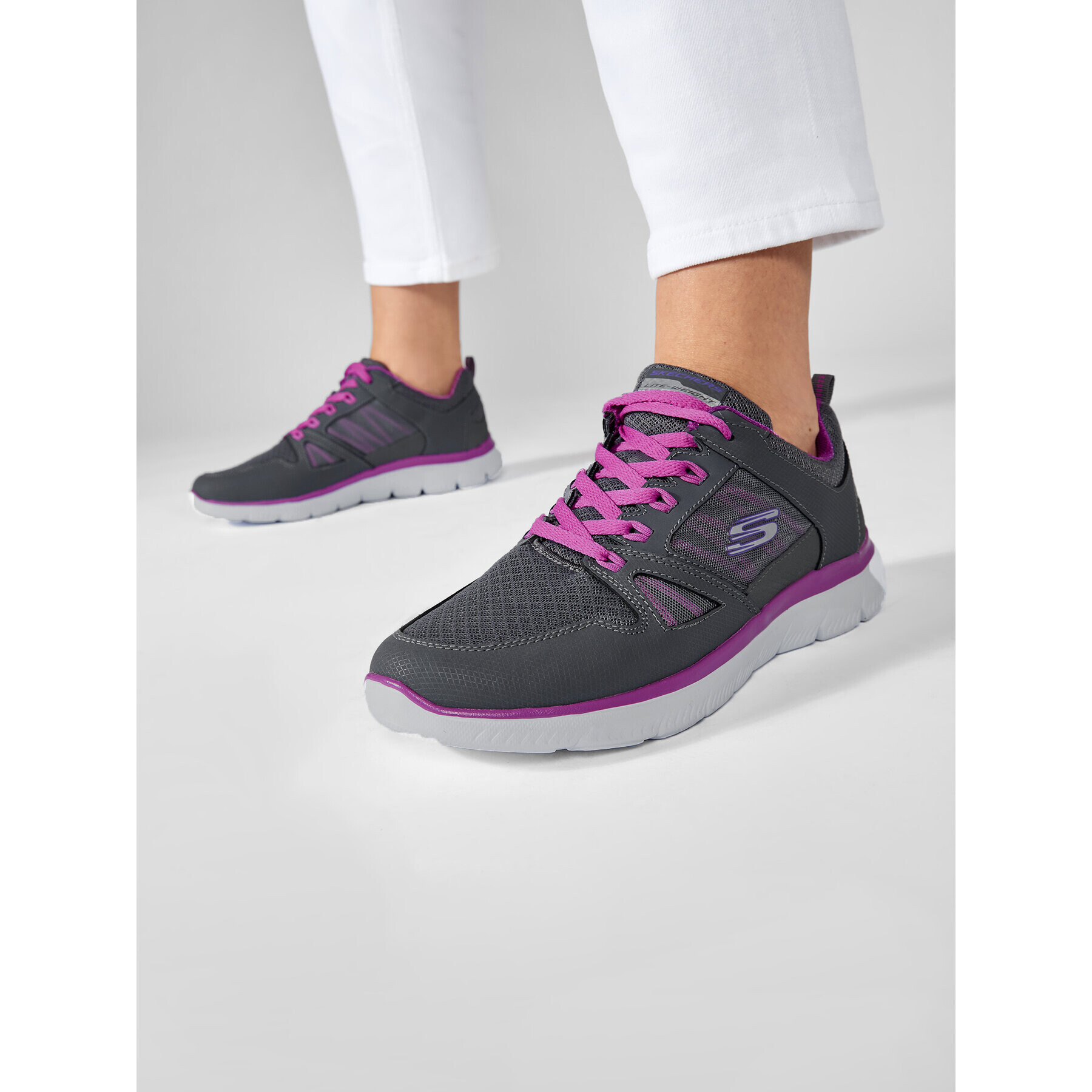 Skechers Pantofi New World 12997/CCPR Gri - Pled.ro