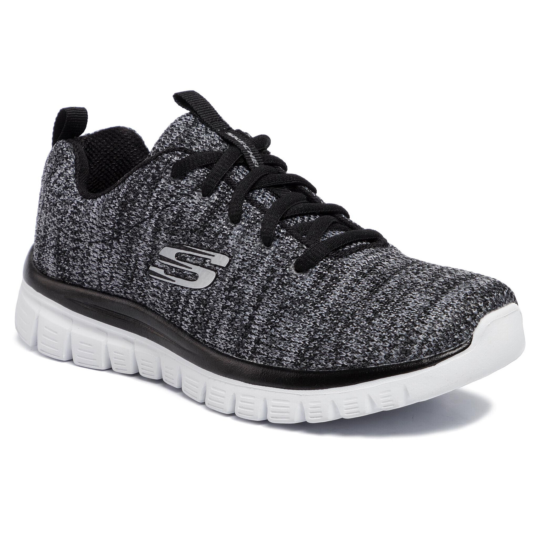 Skechers Pantofi Twisted Fortune 12614/BKW Gri - Pled.ro