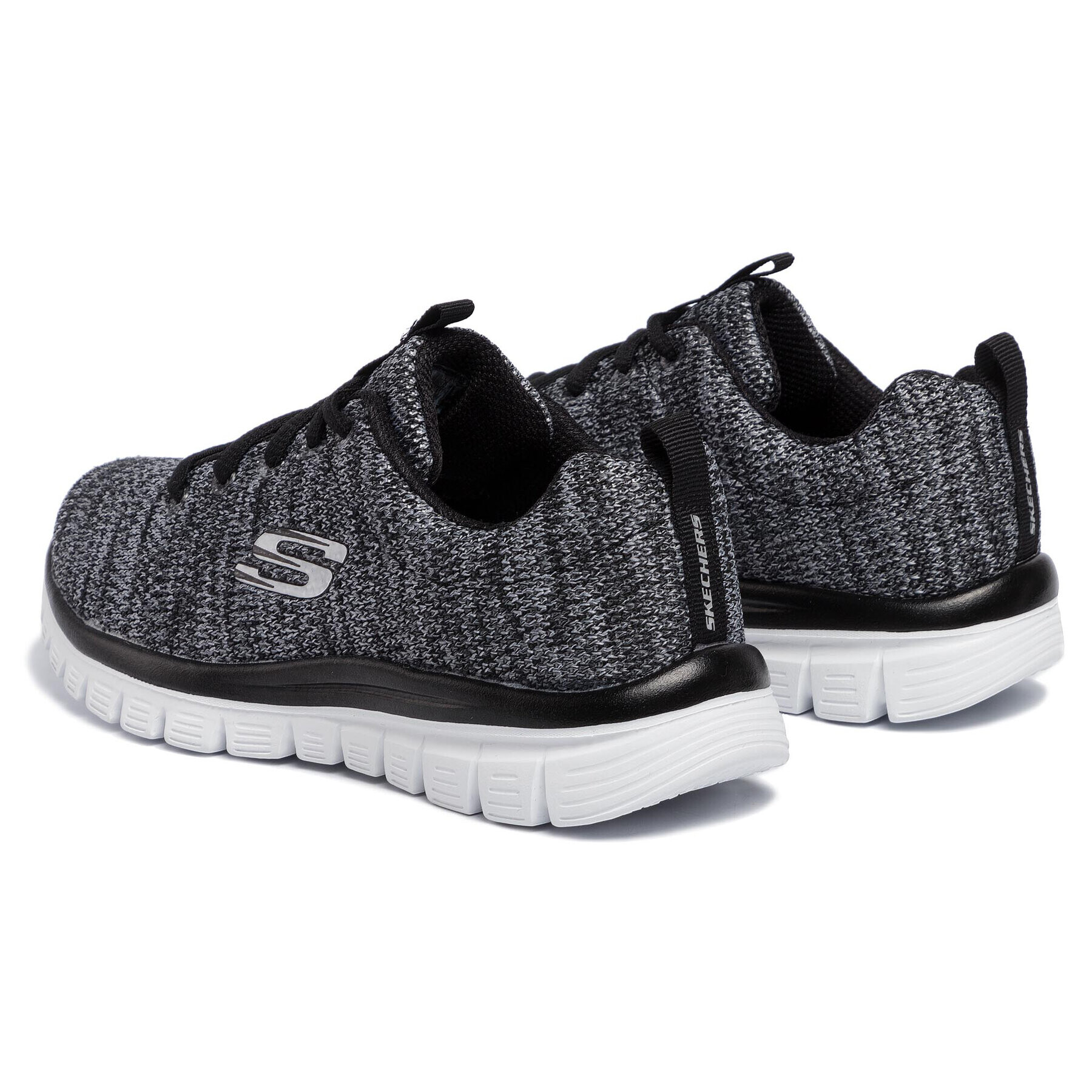 Skechers Pantofi Twisted Fortune 12614/BKW Gri - Pled.ro