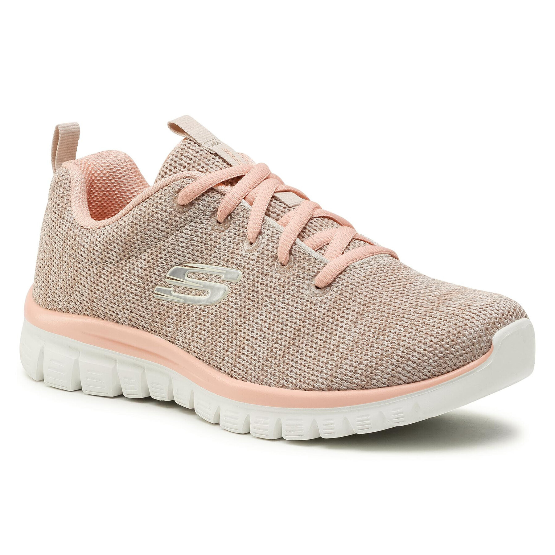 Skechers Pantofi Twisted Fortune 12614/NTCL Bej - Pled.ro