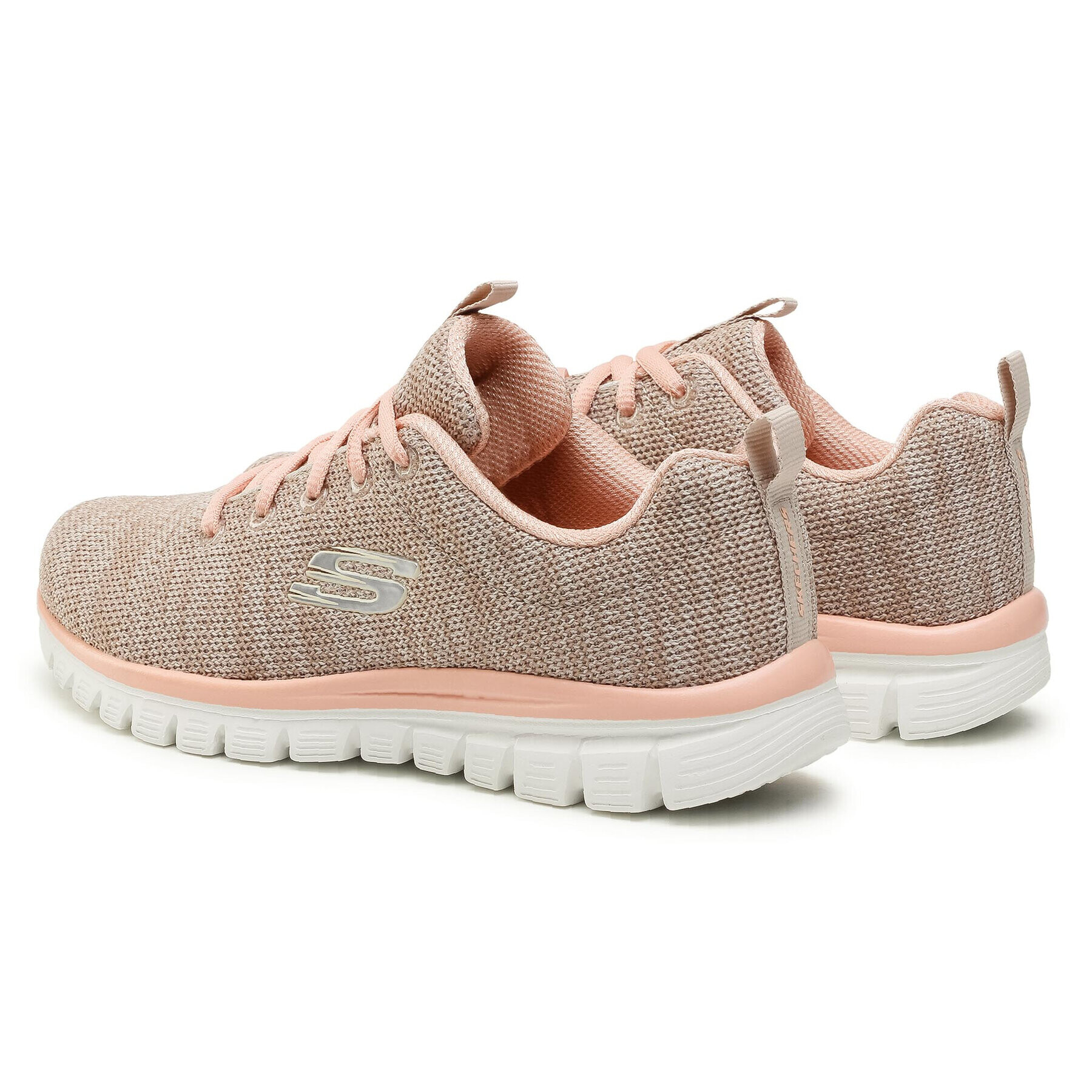 Skechers Pantofi Twisted Fortune 12614/NTCL Bej - Pled.ro