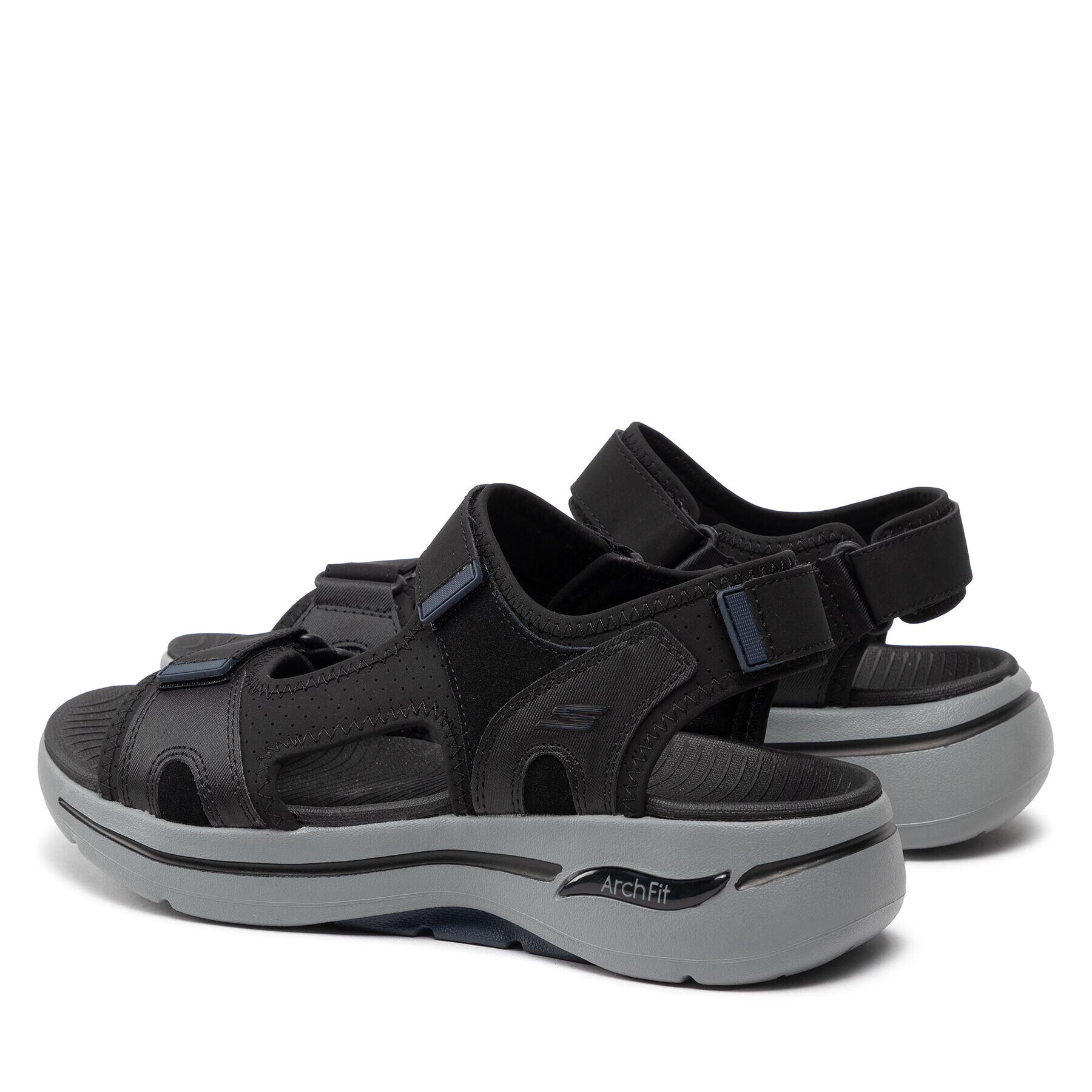 Skechers Sandale Go Walk Arch Fit Sandal 229021/BKNV Negru - Pled.ro