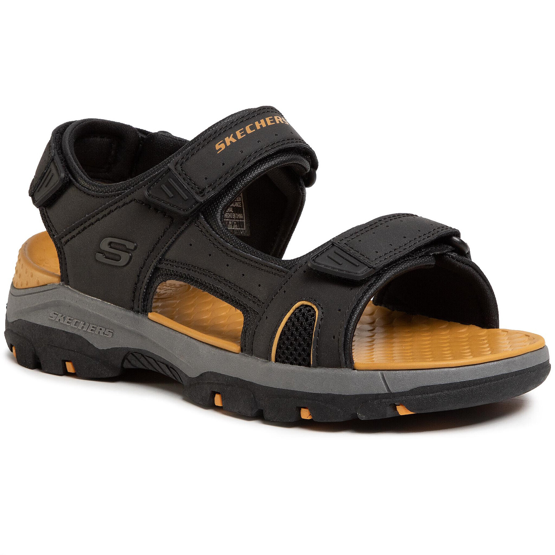 Skechers Sandale Hirano 204106/BLK Negru - Pled.ro