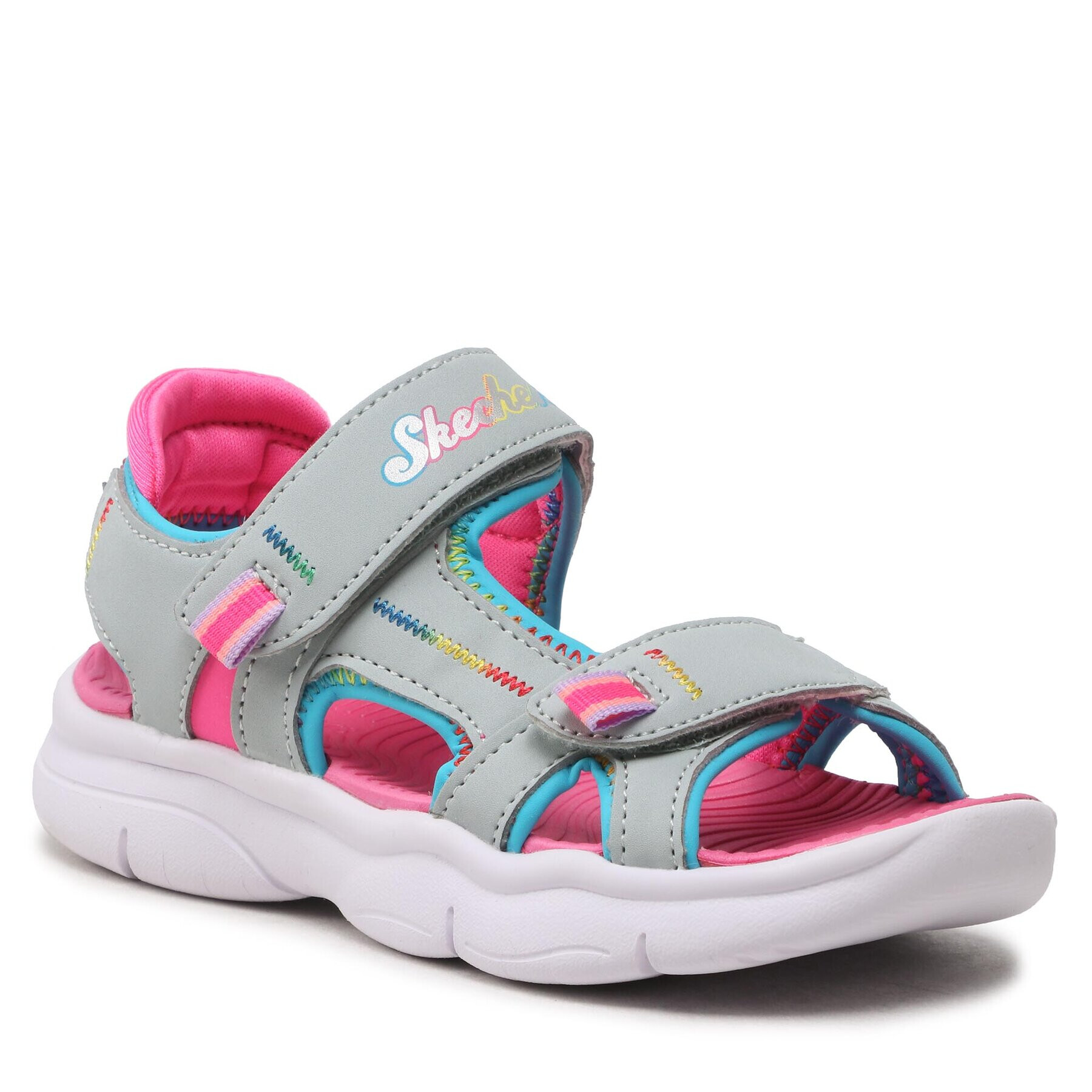 Skechers Sandale Vibrant Mood 302984L/SLPK Gri - Pled.ro