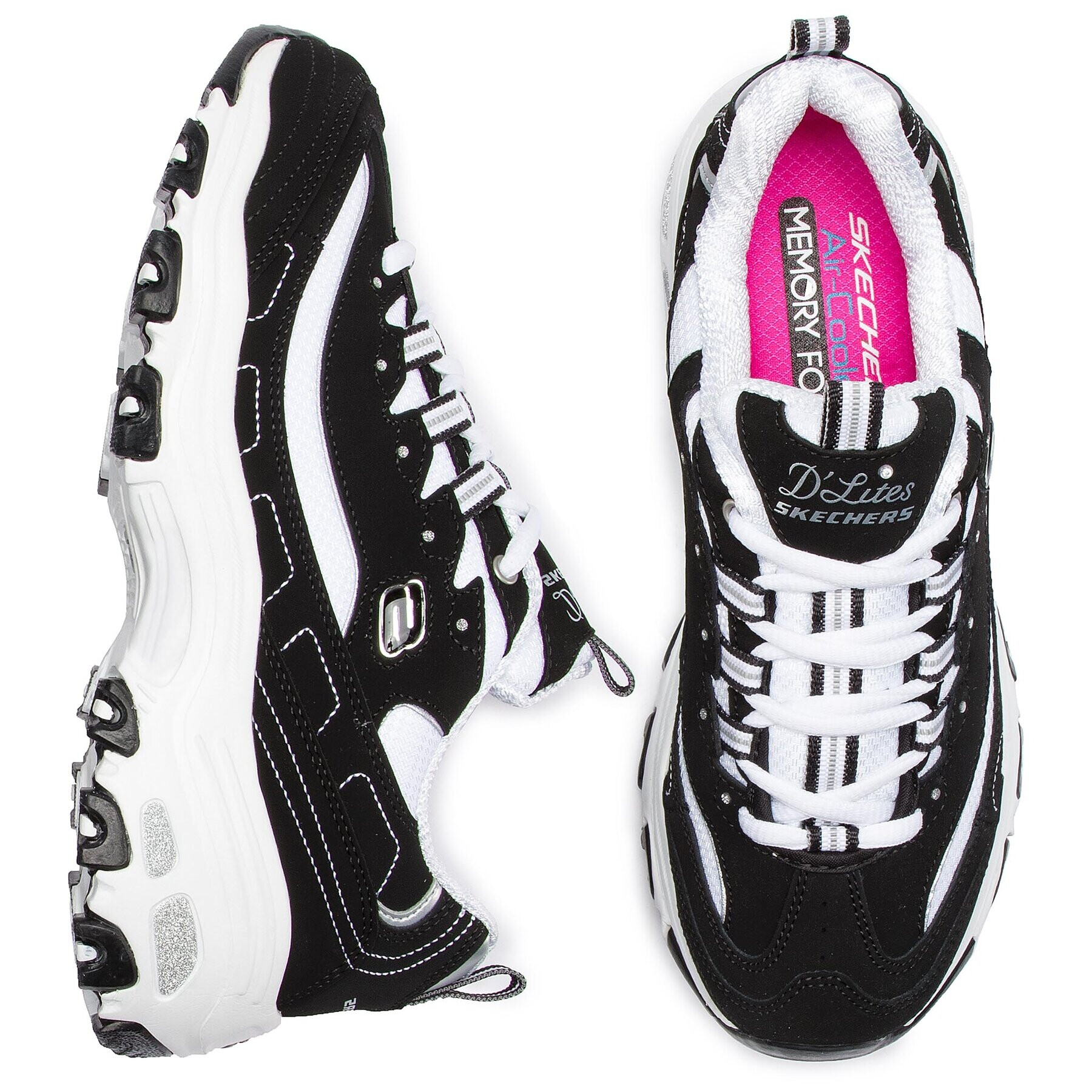 Skechers Sneakers D'lites Biggest Fan 11930/BKW Negru - Pled.ro