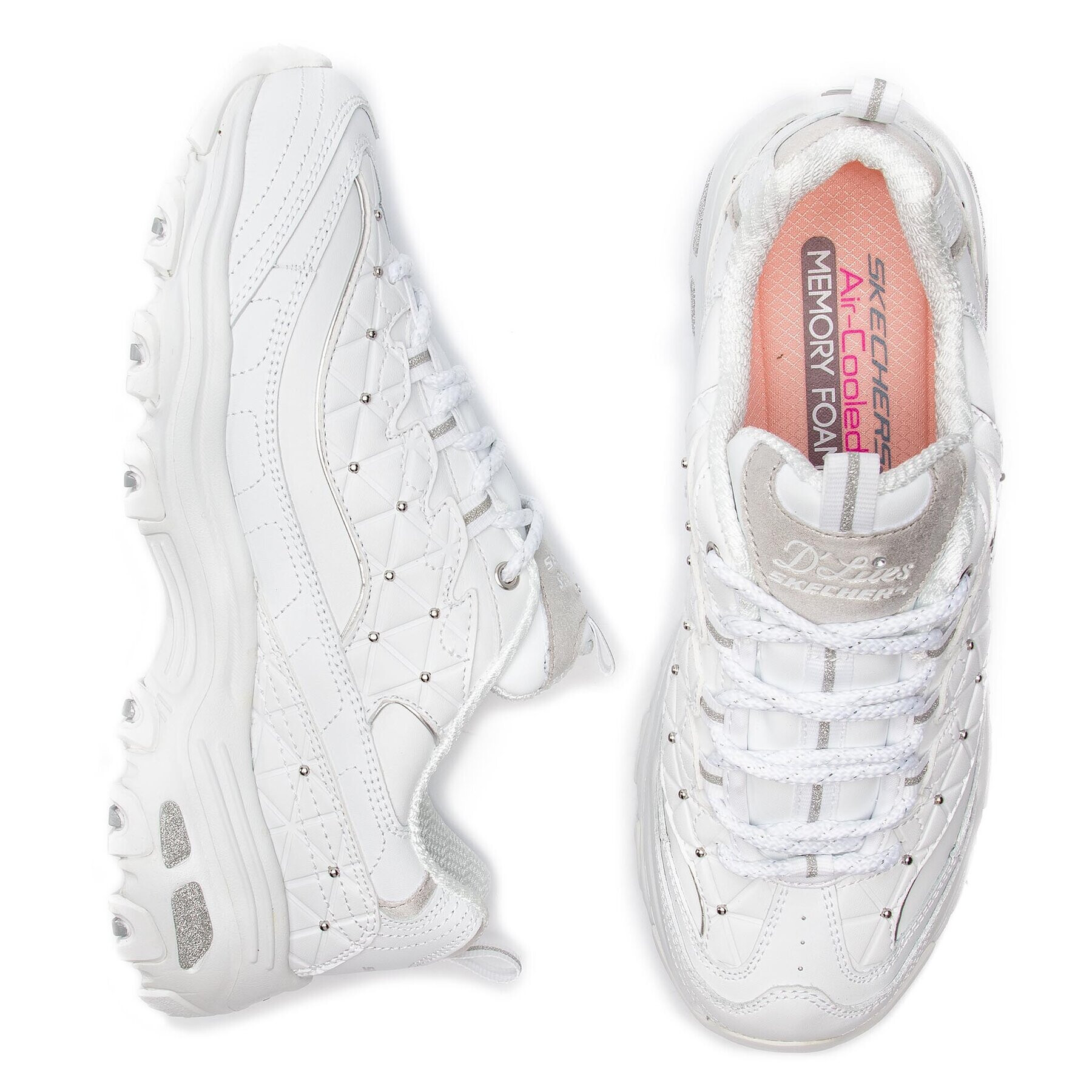 Skechers Sneakers D'lites Glamour Feels 13087/WSL Alb - Pled.ro