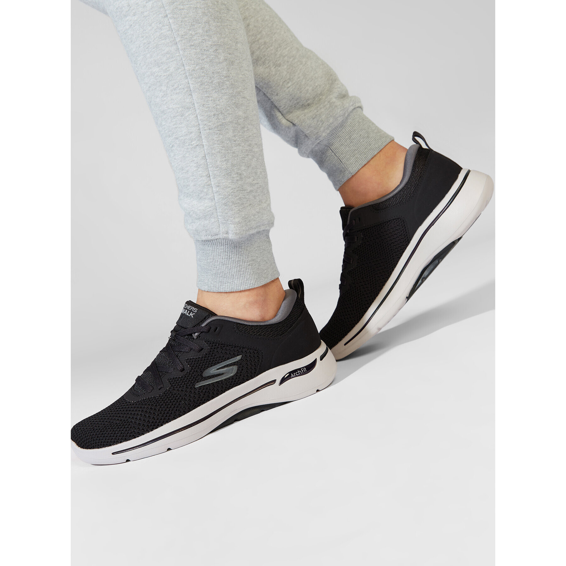 Skechers Sneakers Go Walk Arch Fit 216254/BKGY Negru - Pled.ro