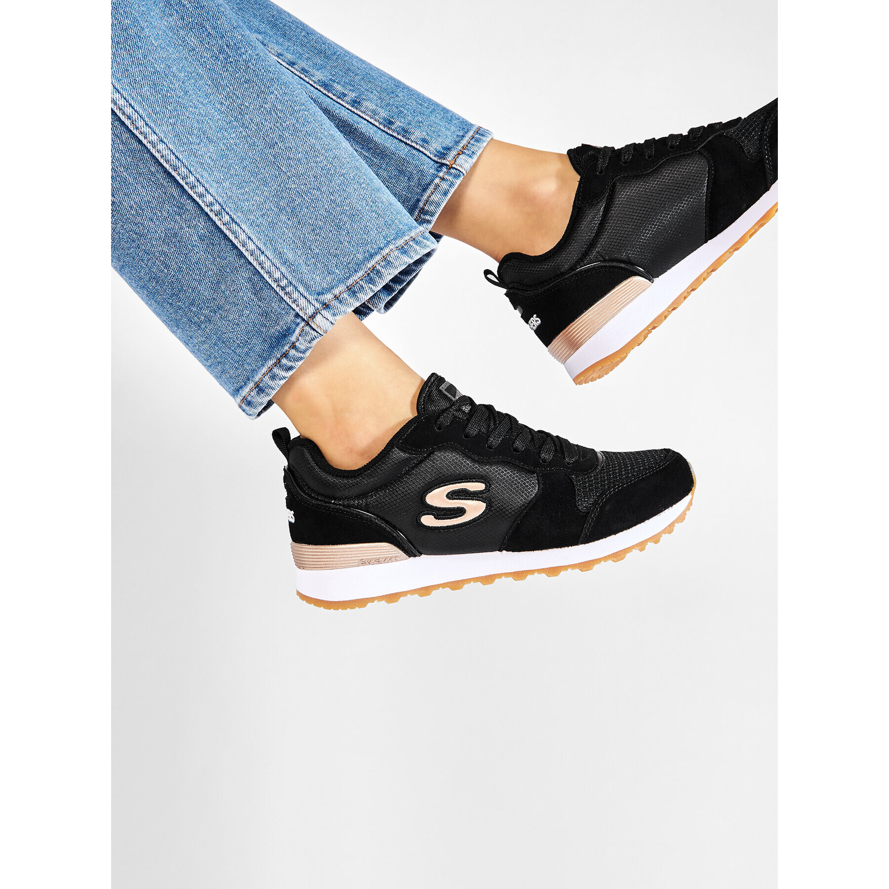 Skechers Sneakers Goldn Gurl 111/BLK Negru - Pled.ro