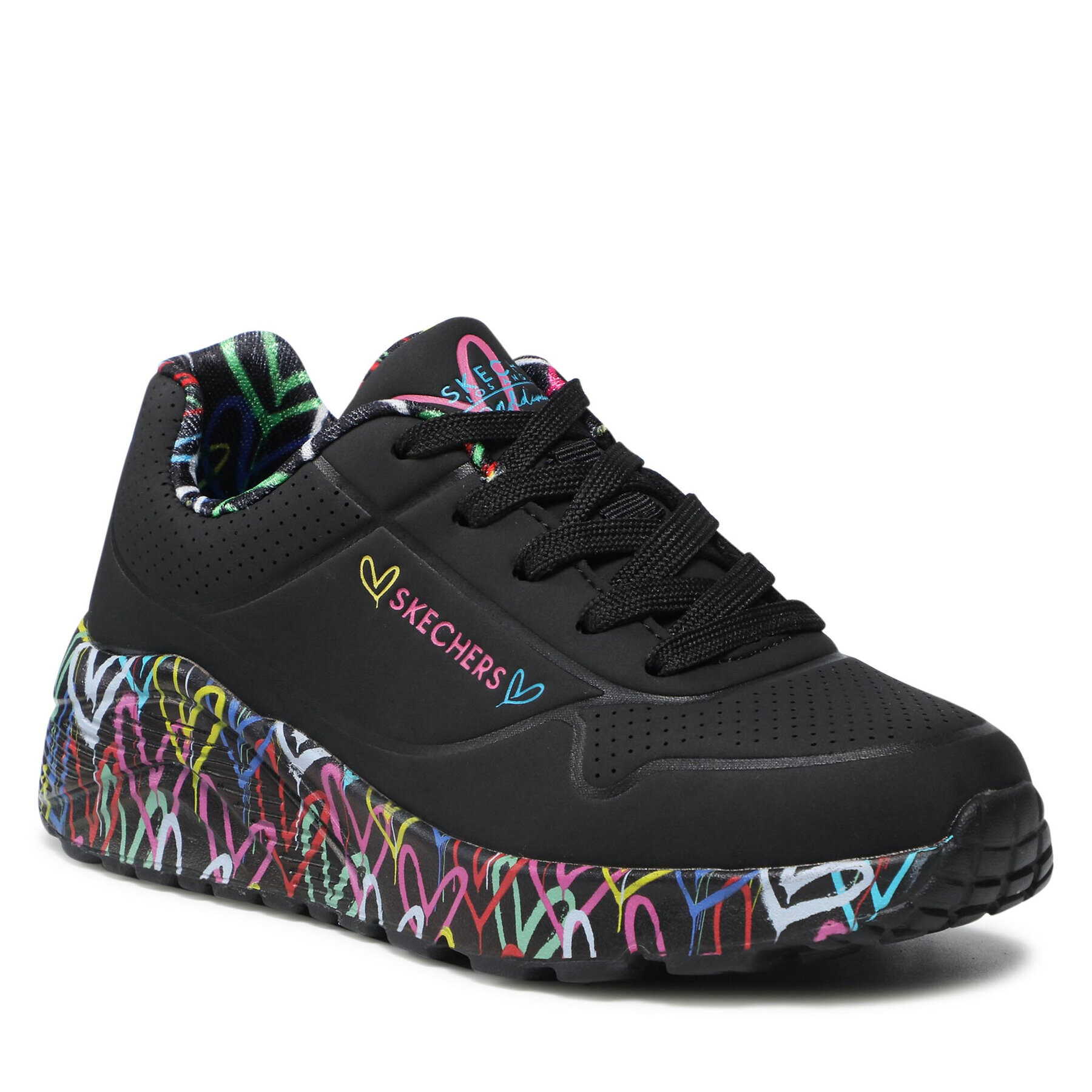 Skechers Sneakers Uno Lite Lovely Luv 314976L/BKMT Negru - Pled.ro