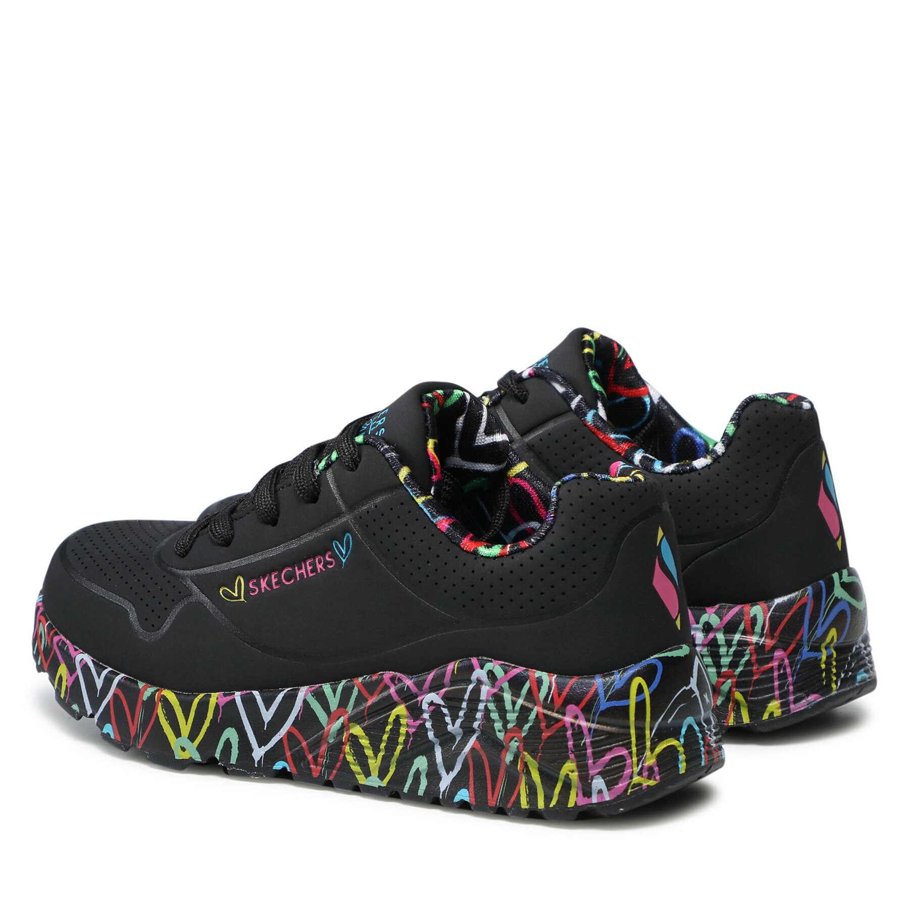 Skechers Sneakers Uno Lite Lovely Luv 314976L/BKMT Negru - Pled.ro