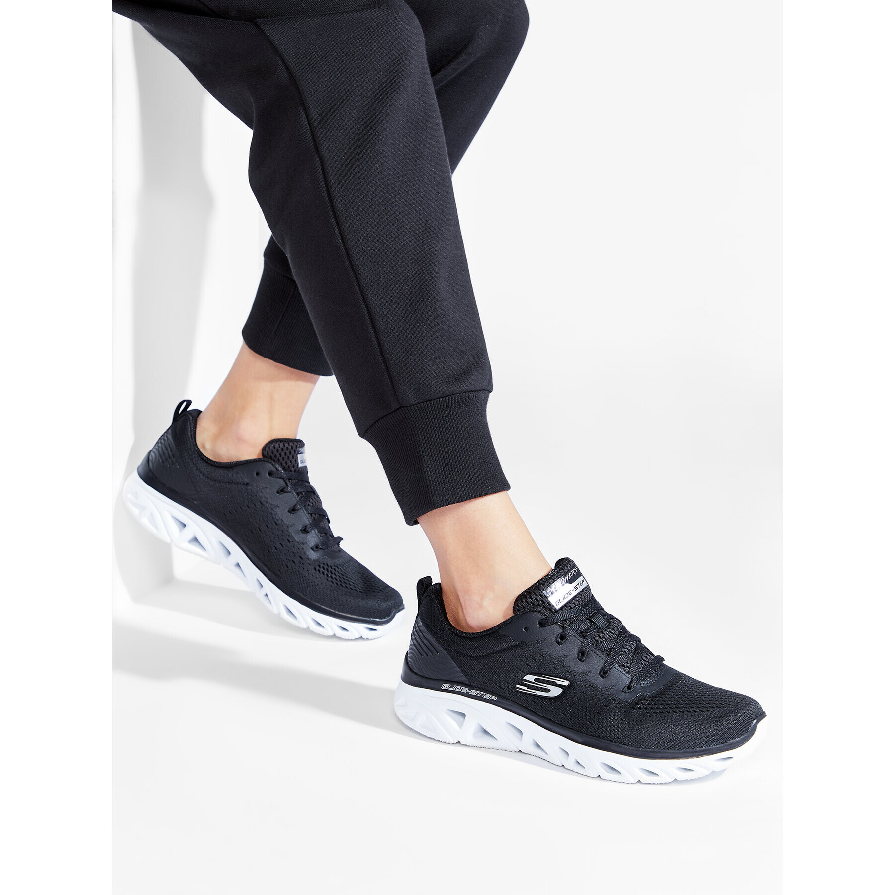 Skechers Sneakers New Facets 149556/BKW Negru - Pled.ro