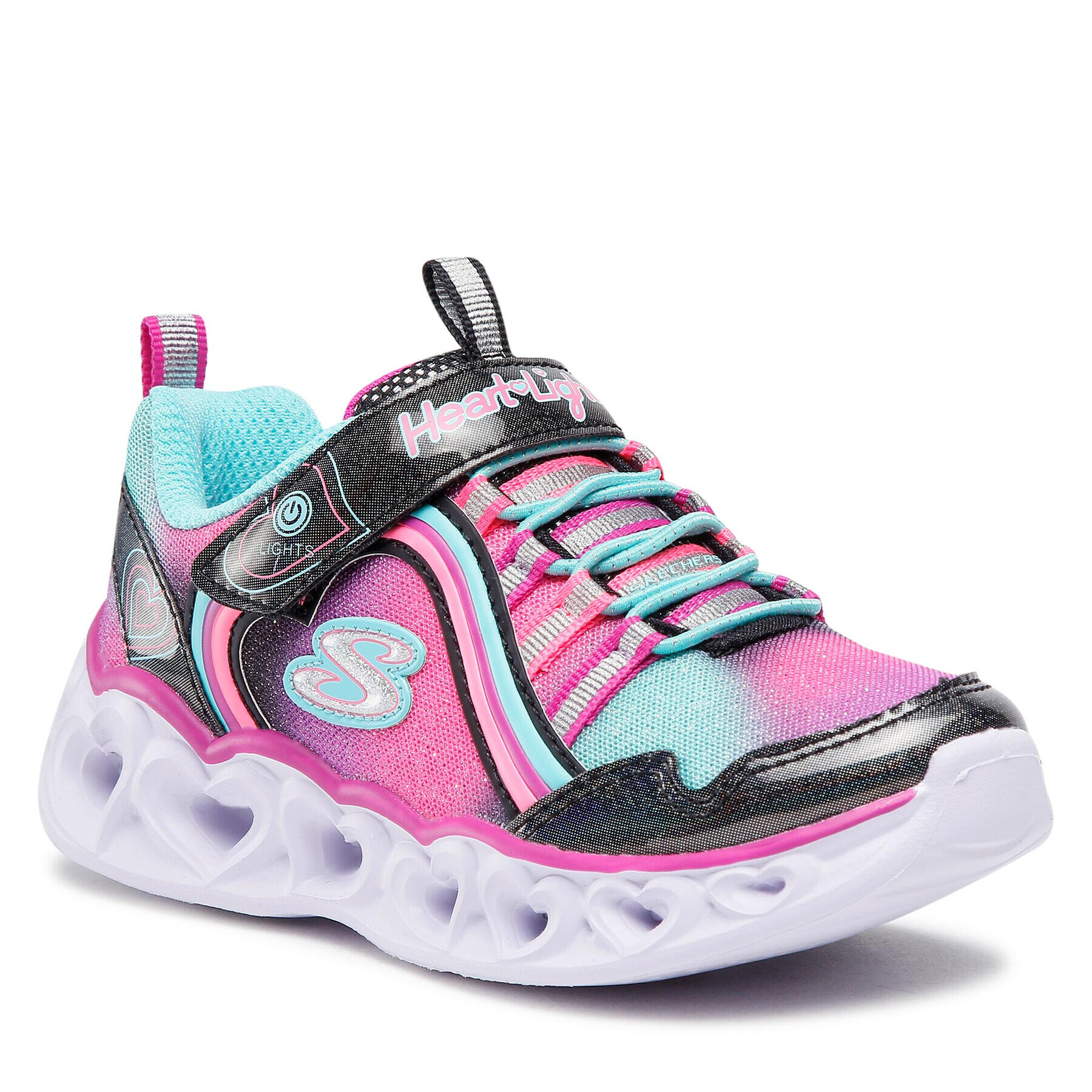 Skechers Sneakers Rainbow Lux-Heart Lights 302308L/BKMT Roz - Pled.ro