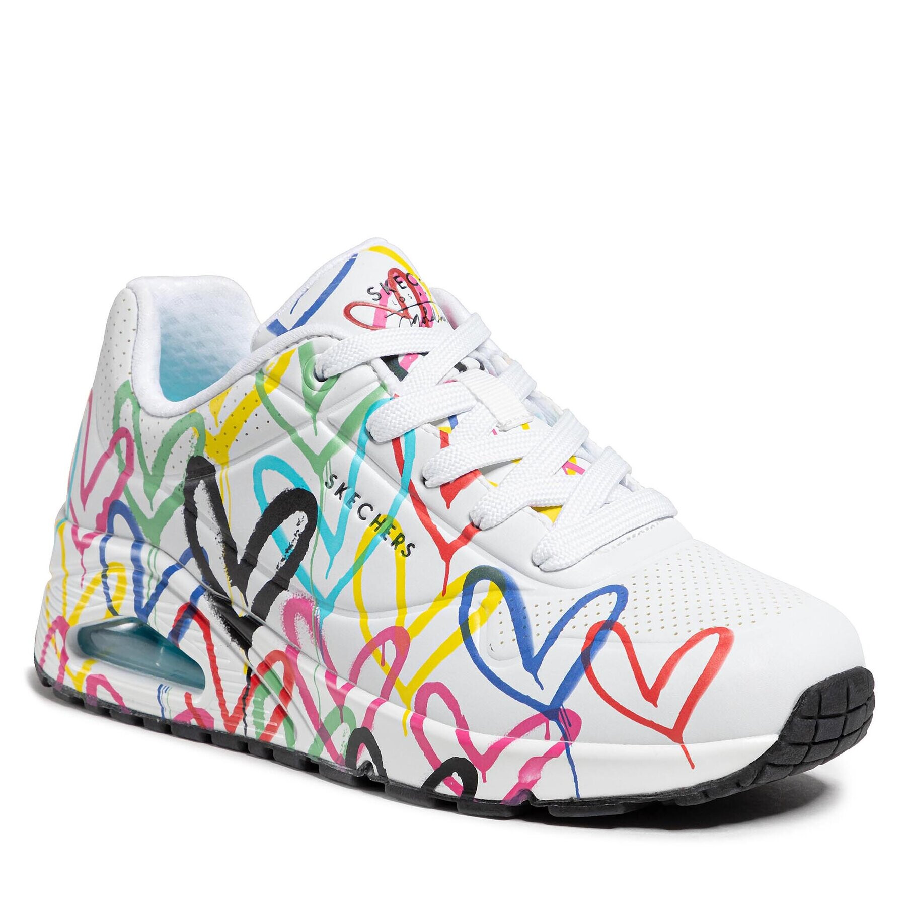 Skechers Sneakers Uno Spread The Love 55507/WMLT Alb - Pled.ro