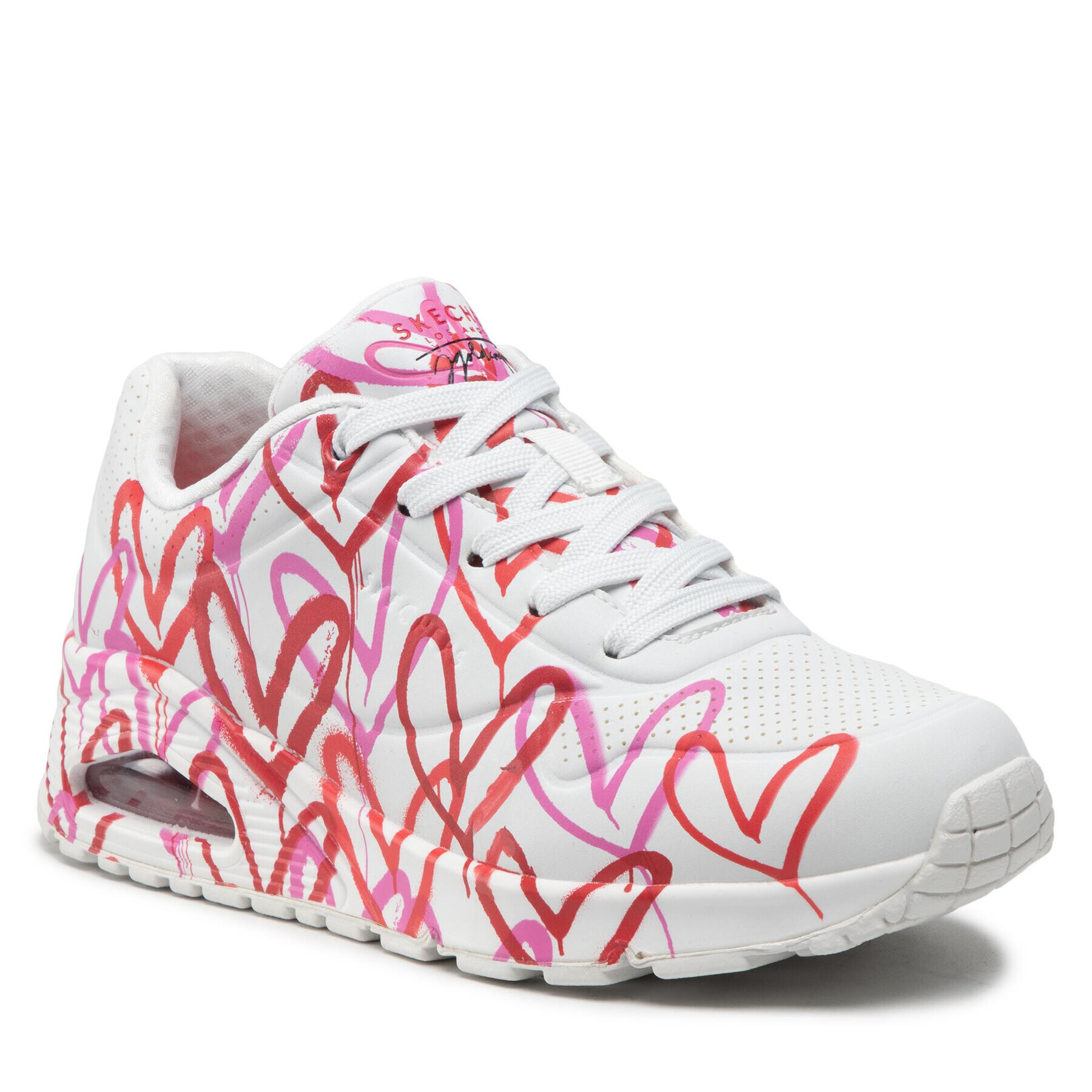 Skechers Sneakers Uno Spread The Love 155507/WRPK Alb - Pled.ro