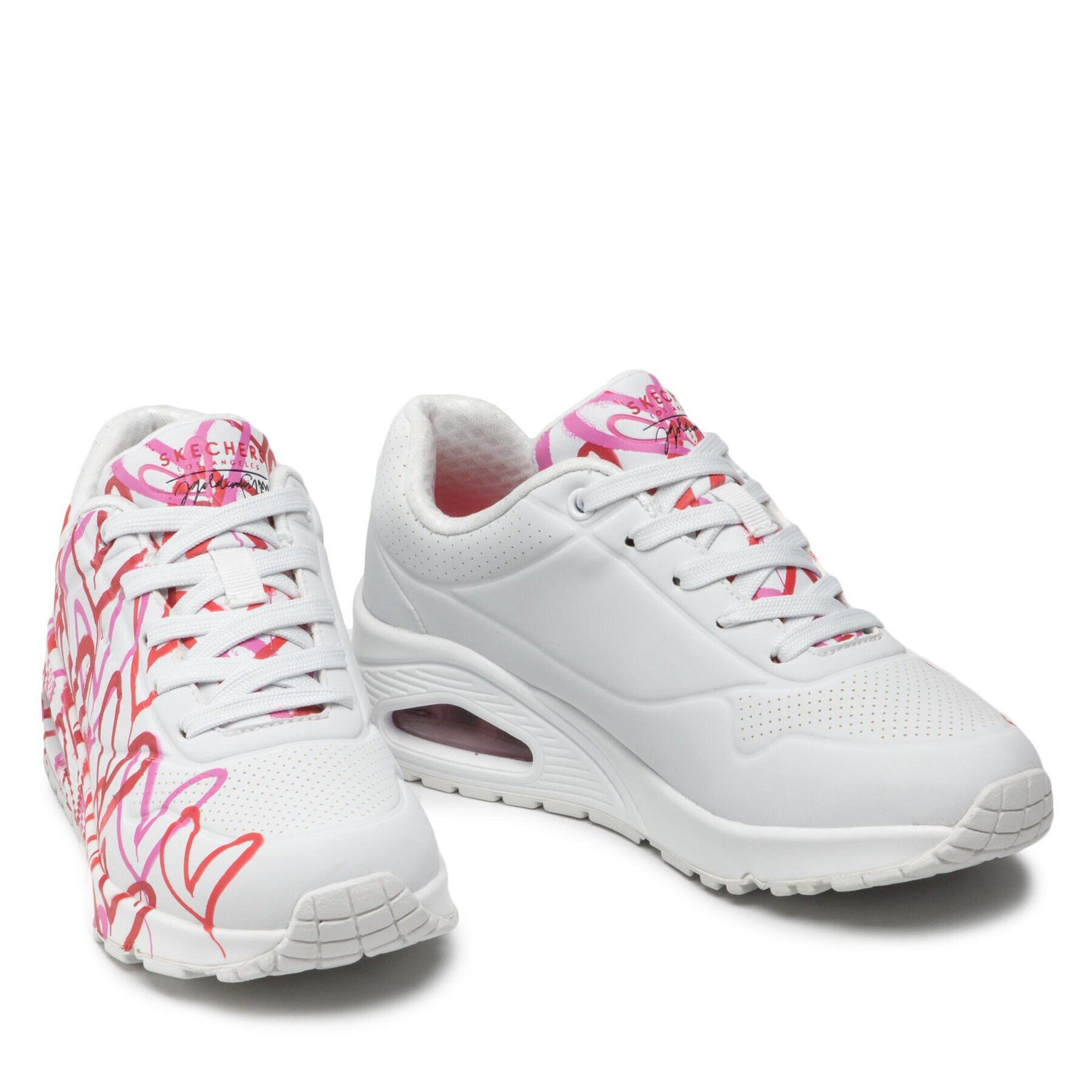 Skechers Sneakers Uno Spread The Love 155507/WRPK Alb - Pled.ro