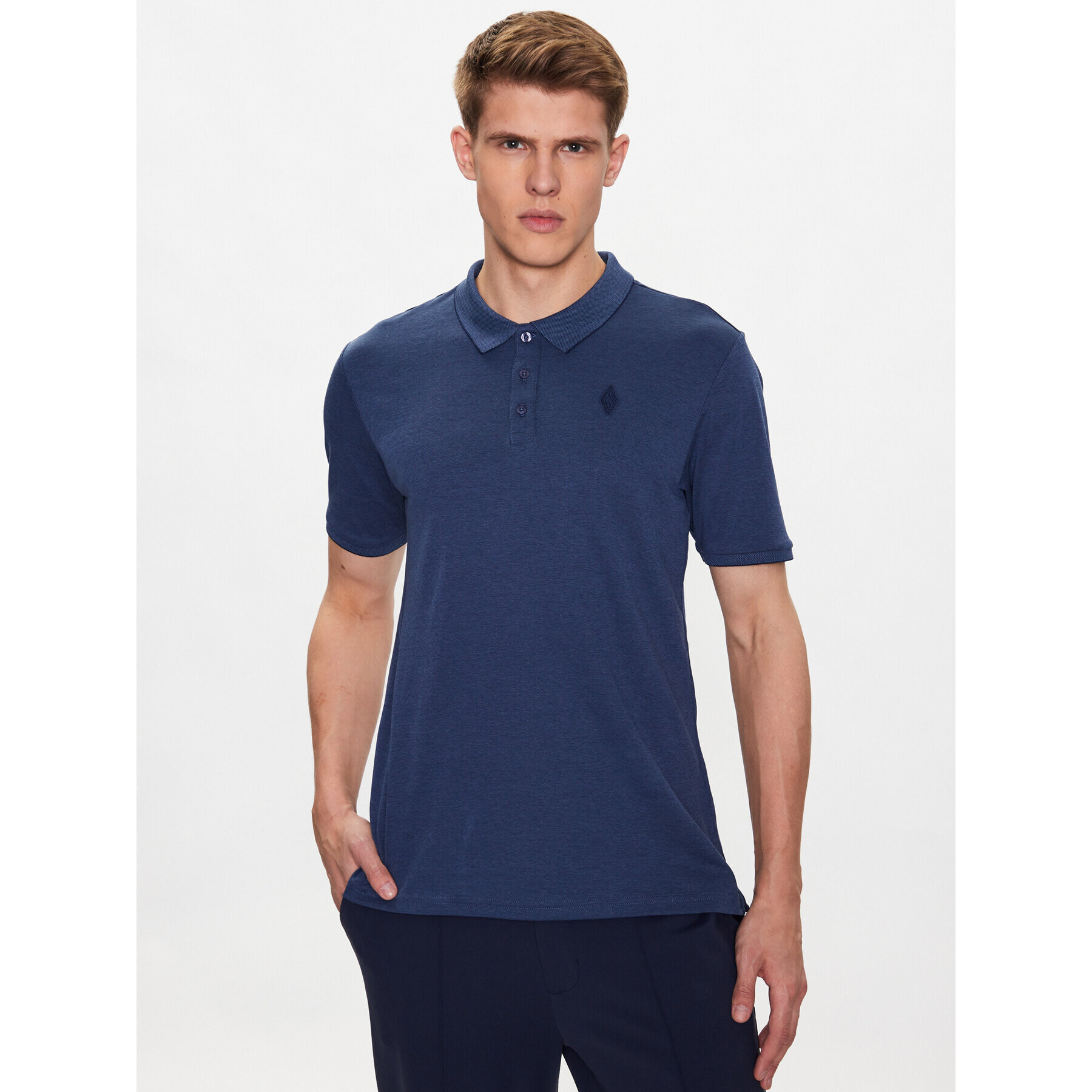 Skechers Tricou polo Off Duty M3TO45 Bleumarin Regular Fit - Pled.ro