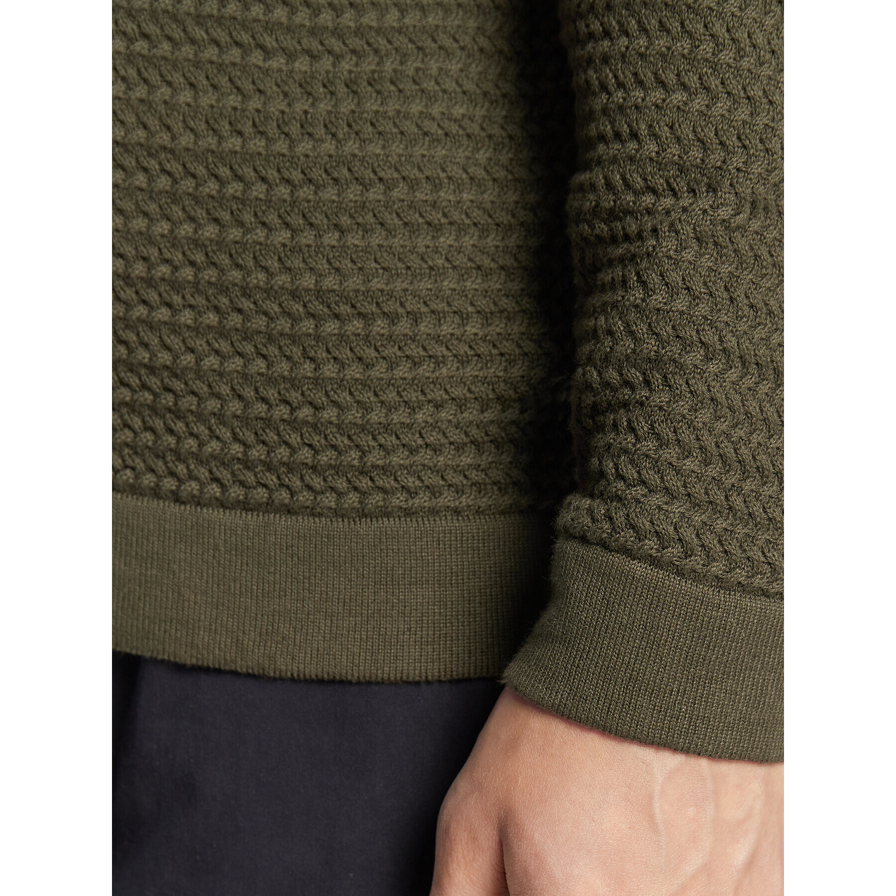 Solid Cardigan 21103418 Verde Slim Fit - Pled.ro