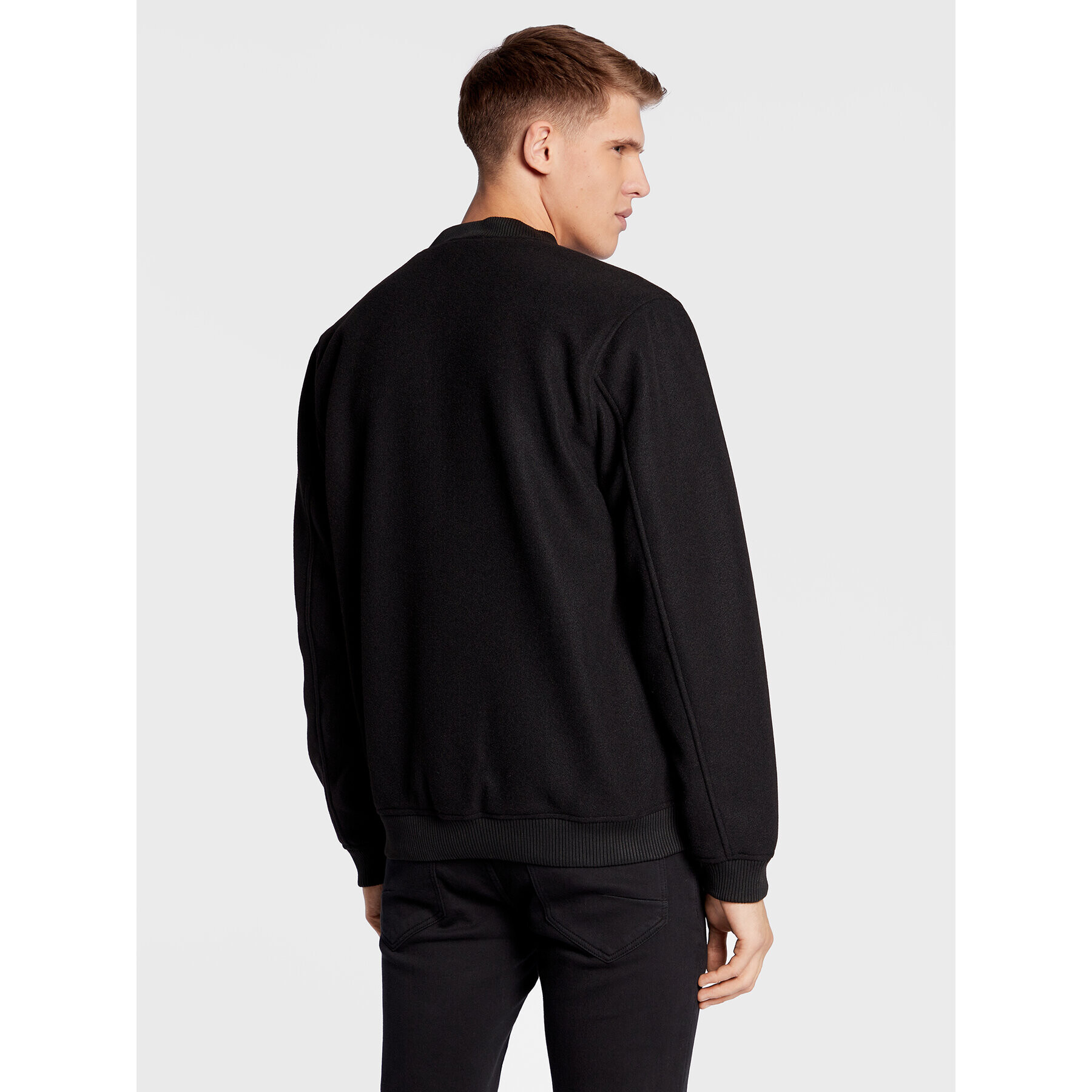 Solid Geacă bomber 21107077 Negru Regular Fit - Pled.ro