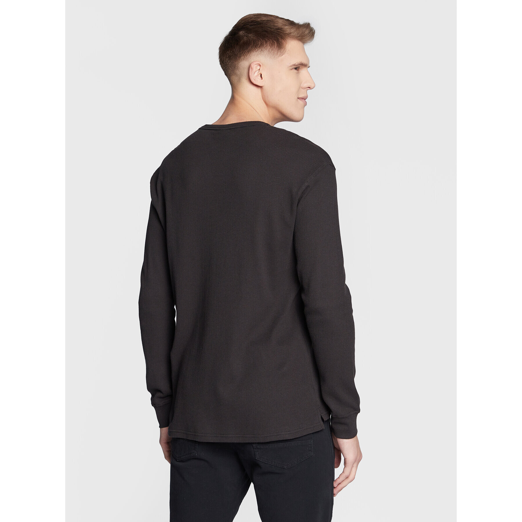 Solid Longsleeve 21107286 Negru Regular Fit - Pled.ro