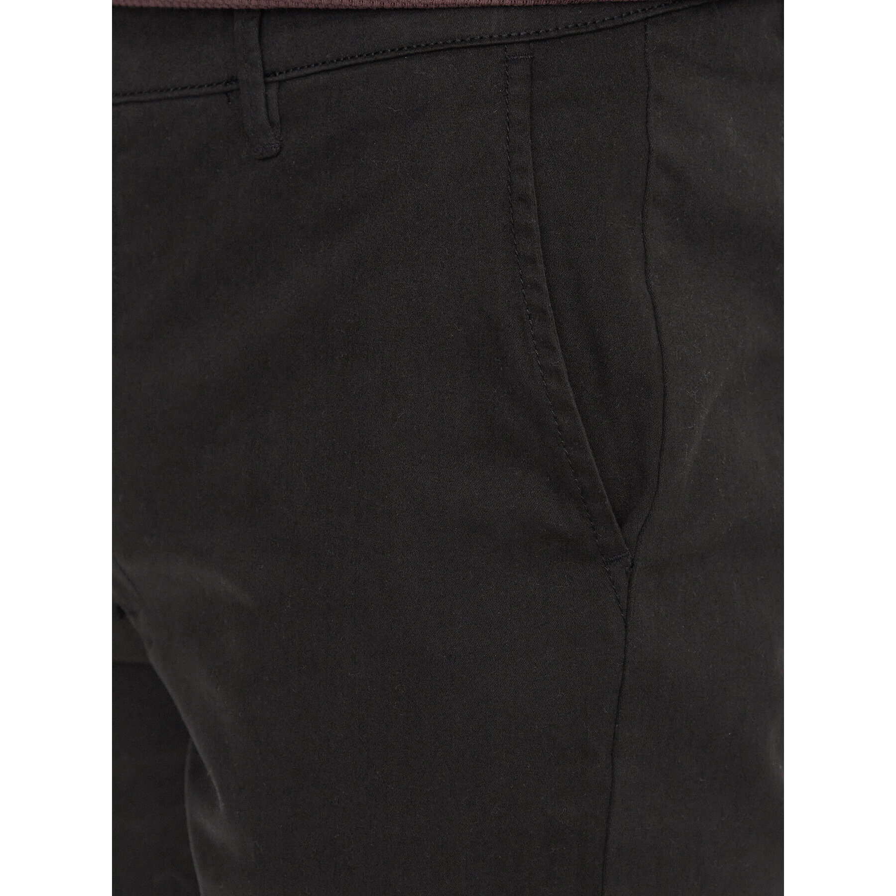 Solid Pantalon scurți din material 21200395 Negru Regular Fit - Pled.ro