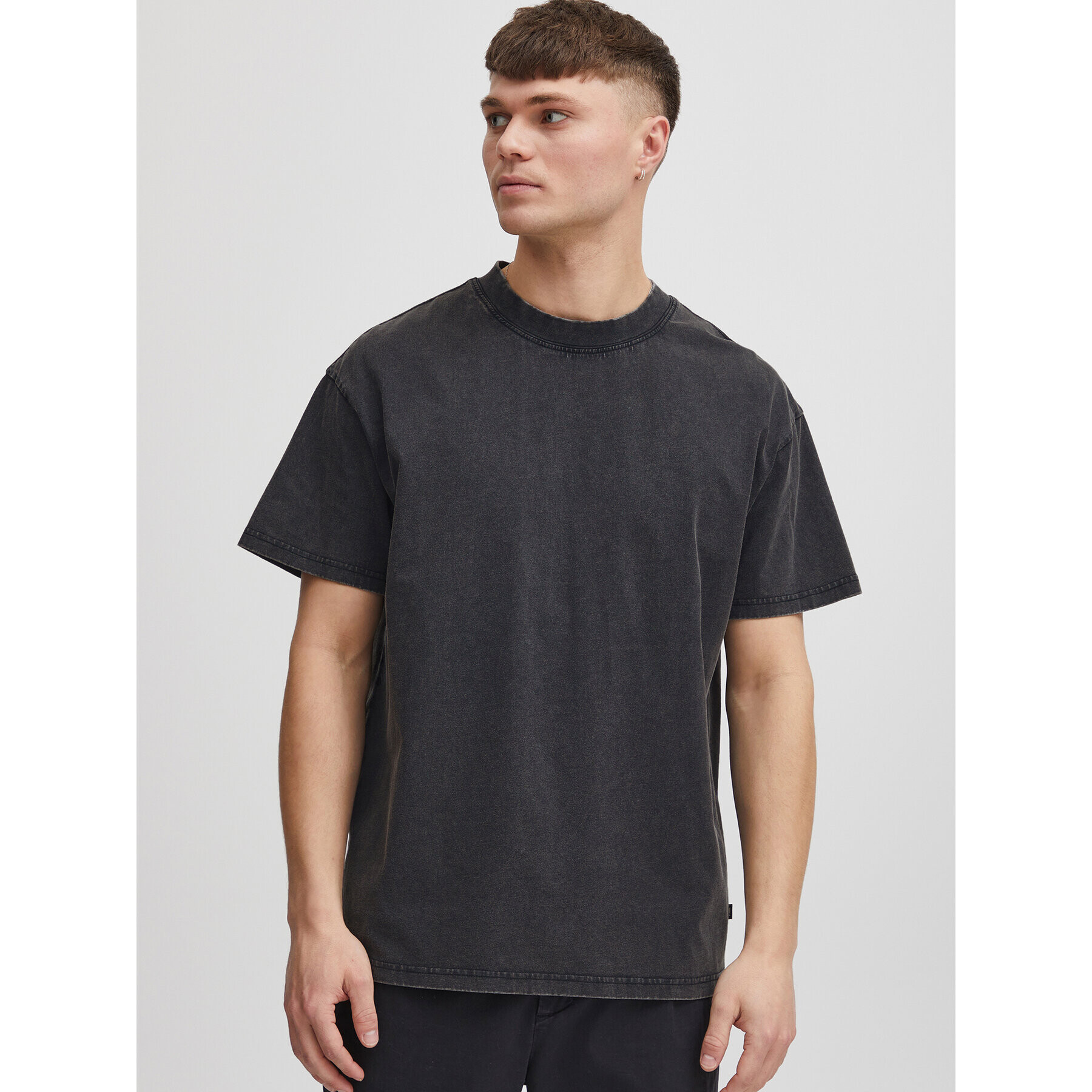 Solid Tricou 21107878 Negru Regular Fit - Pled.ro