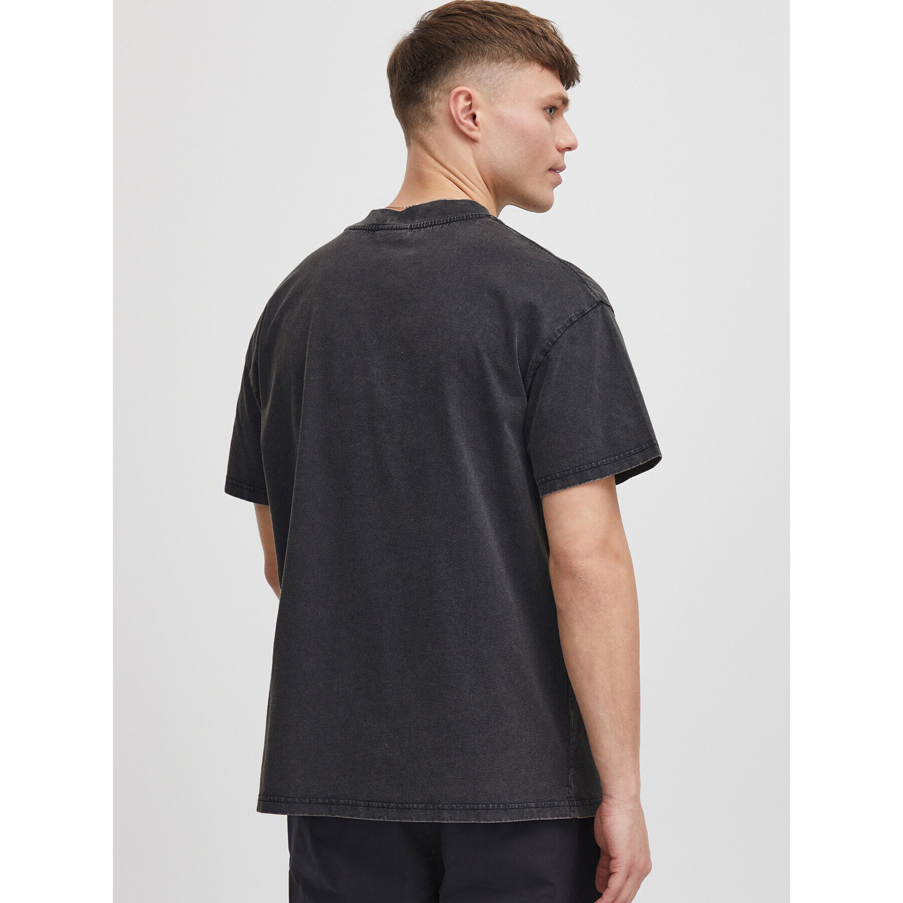 Solid Tricou 21107878 Negru Regular Fit - Pled.ro