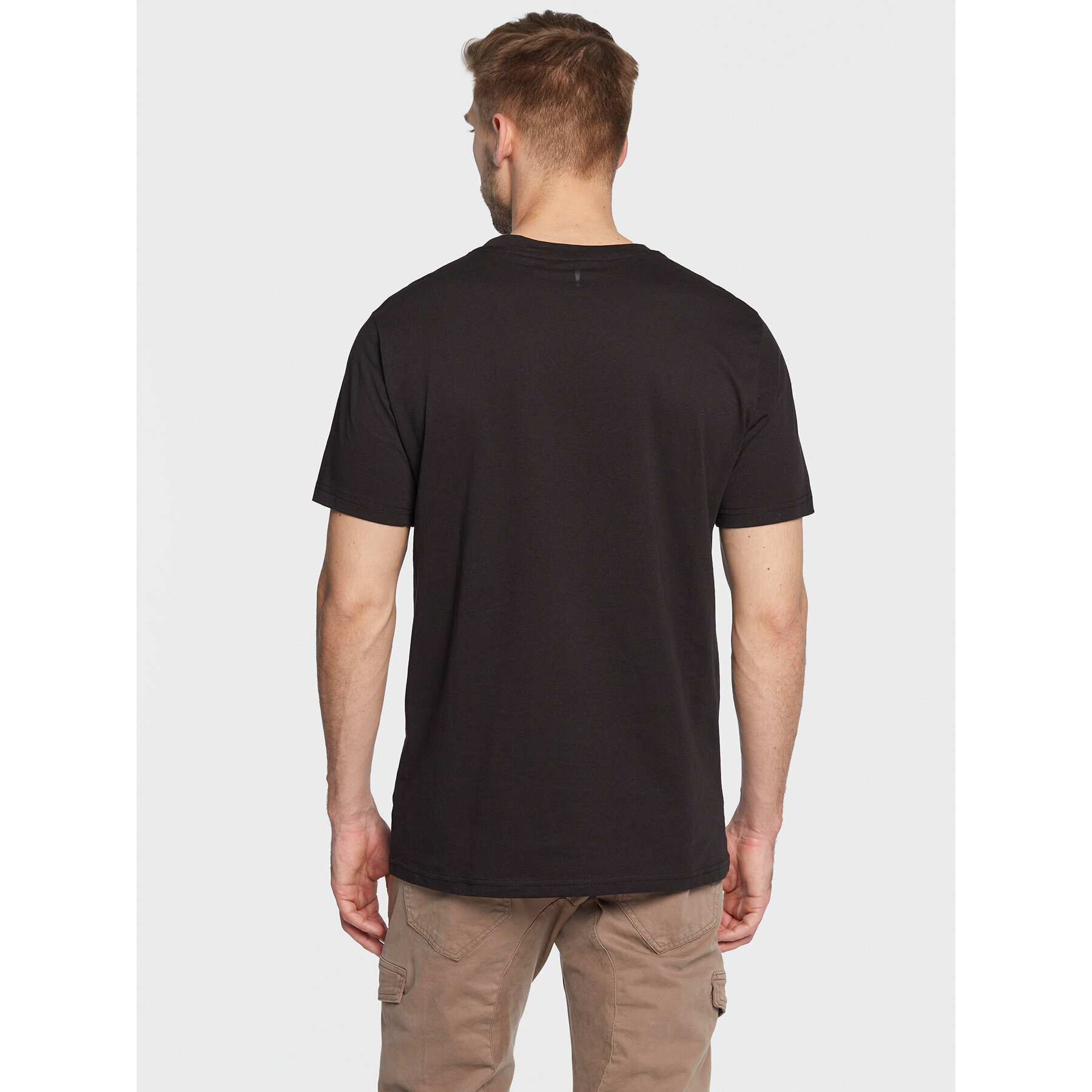 Solid Tricou Daniels 21107463 Negru Regular Fit - Pled.ro