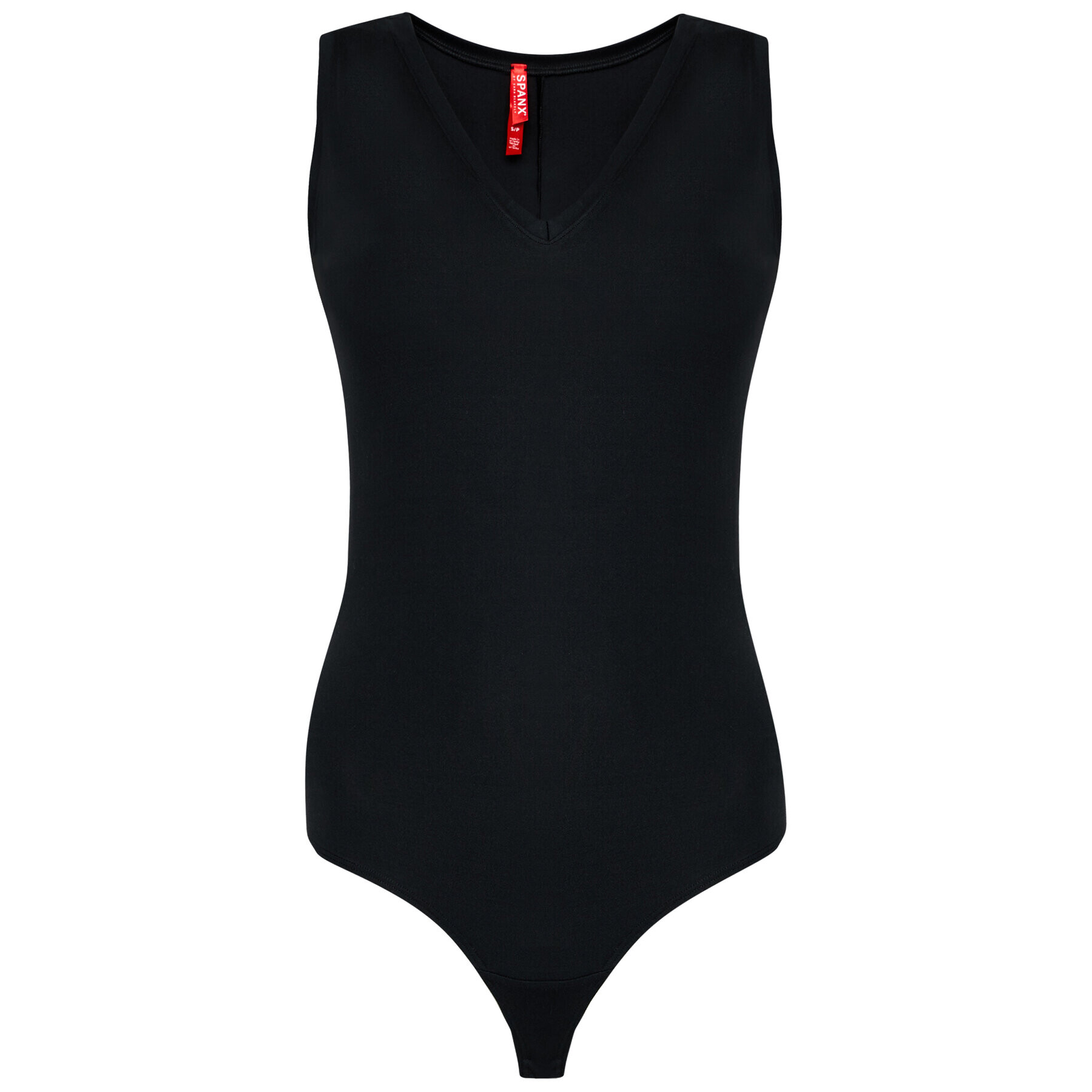 SPANX Body Suit Yourself Bodysuit V-Neck Trank 20276R Negru Slim Fit - Pled.ro