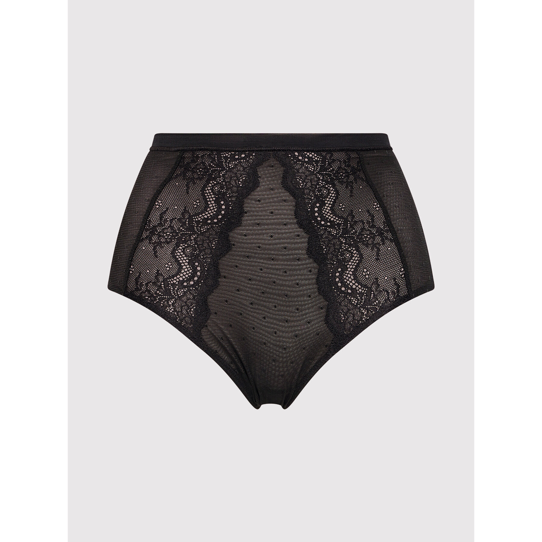 SPANX Chiloți clasici cu talie înaltă Spotlight On Lace 10218R Negru - Pled.ro