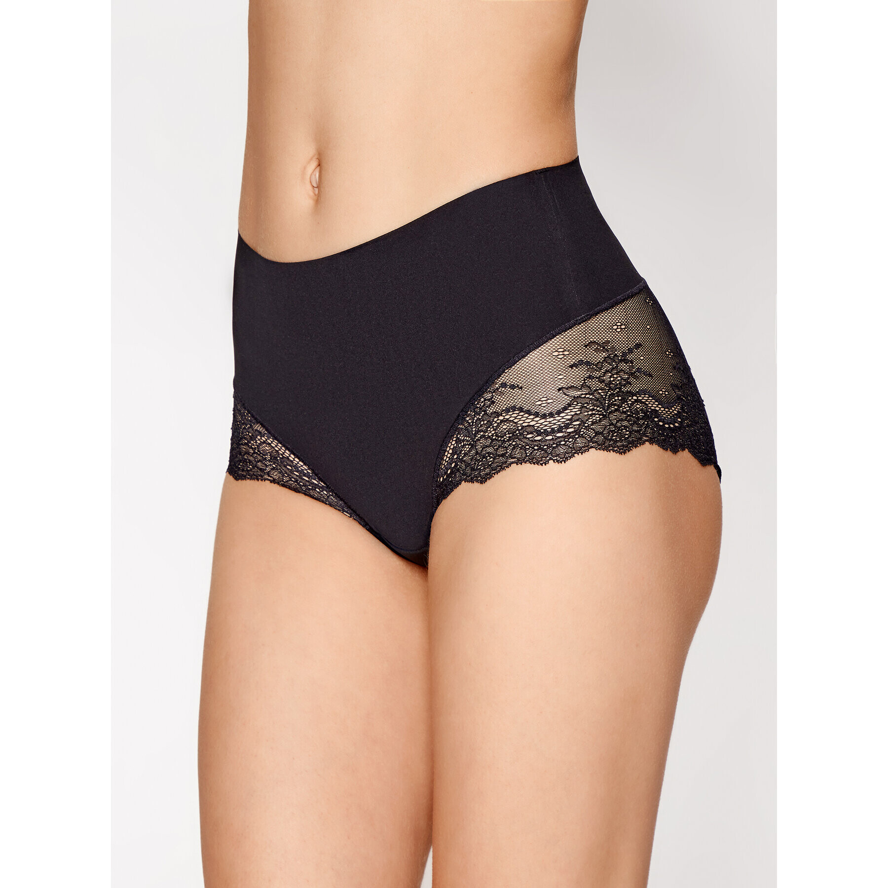 SPANX Chiloți clasici cu talie înaltă Undie-tectable® Lace Hi-Hipster SP0515 Negru - Pled.ro