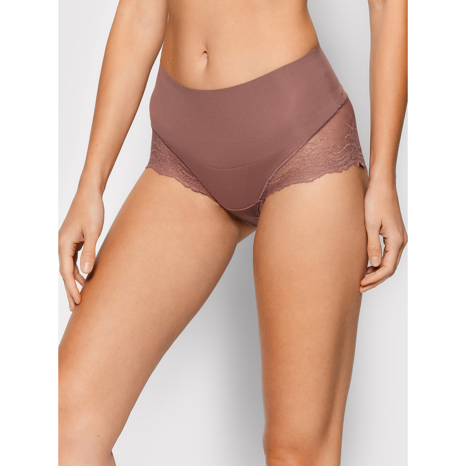 SPANX Chiloți clasici cu talie înaltă Undie-tectable® Lace Hi-Hipster SP0515 Roz - Pled.ro