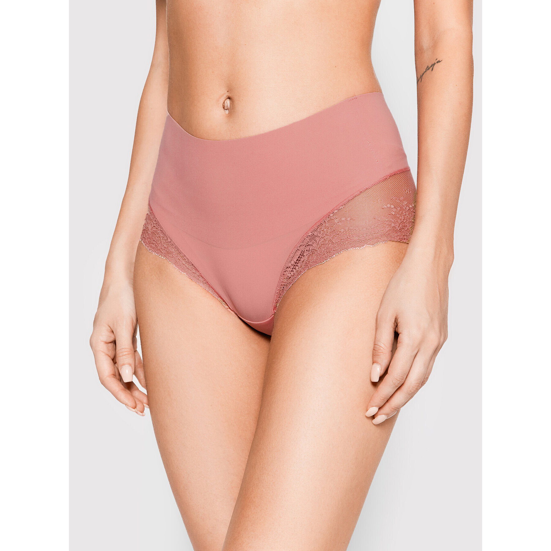 SPANX Chiloți clasici cu talie înaltă Undie-tectable® Lace Hi-Hipster SP0515 Roz - Pled.ro