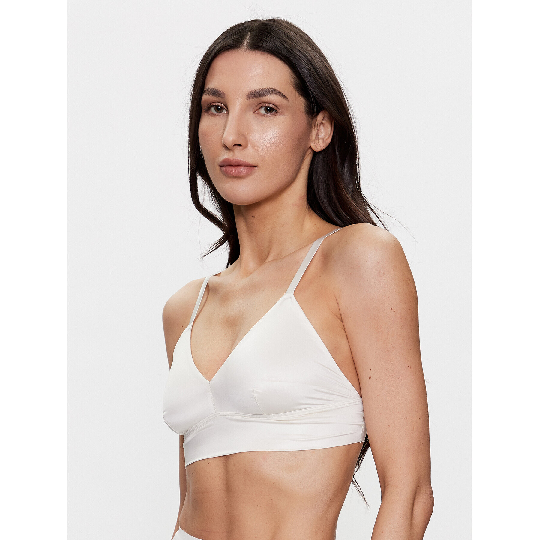 SPANX Sutien Bralette Shaping Satin 30065R Alb - Pled.ro