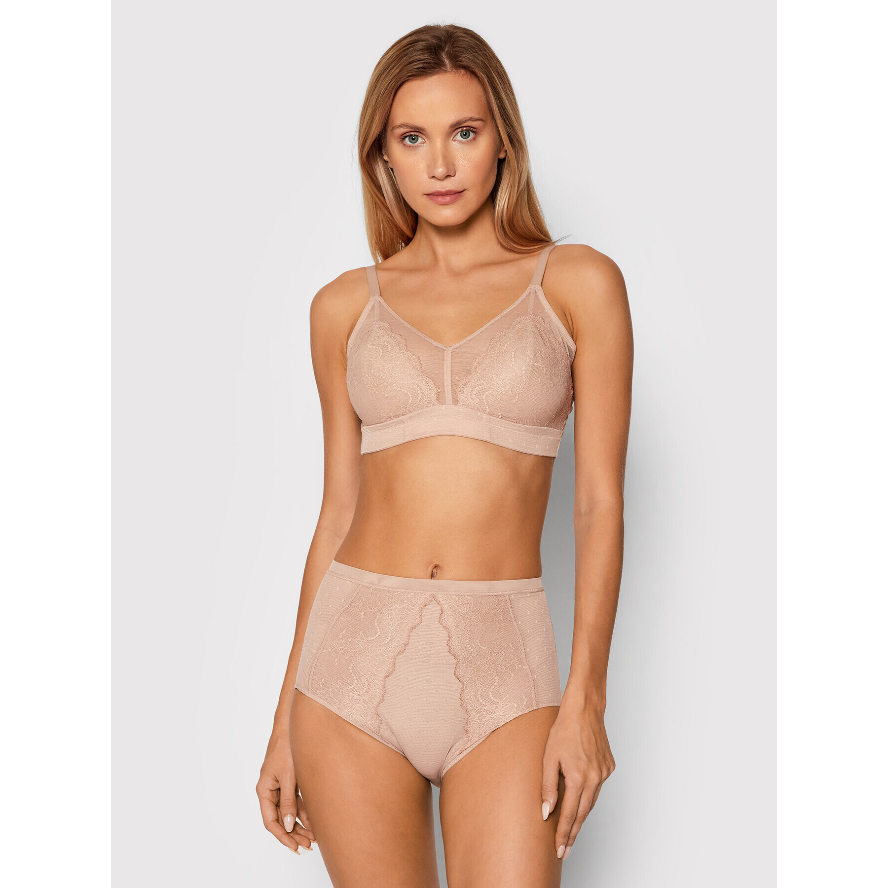 SPANX Sutien fără armătură Spotlight On Lace 10221R Bej - Pled.ro