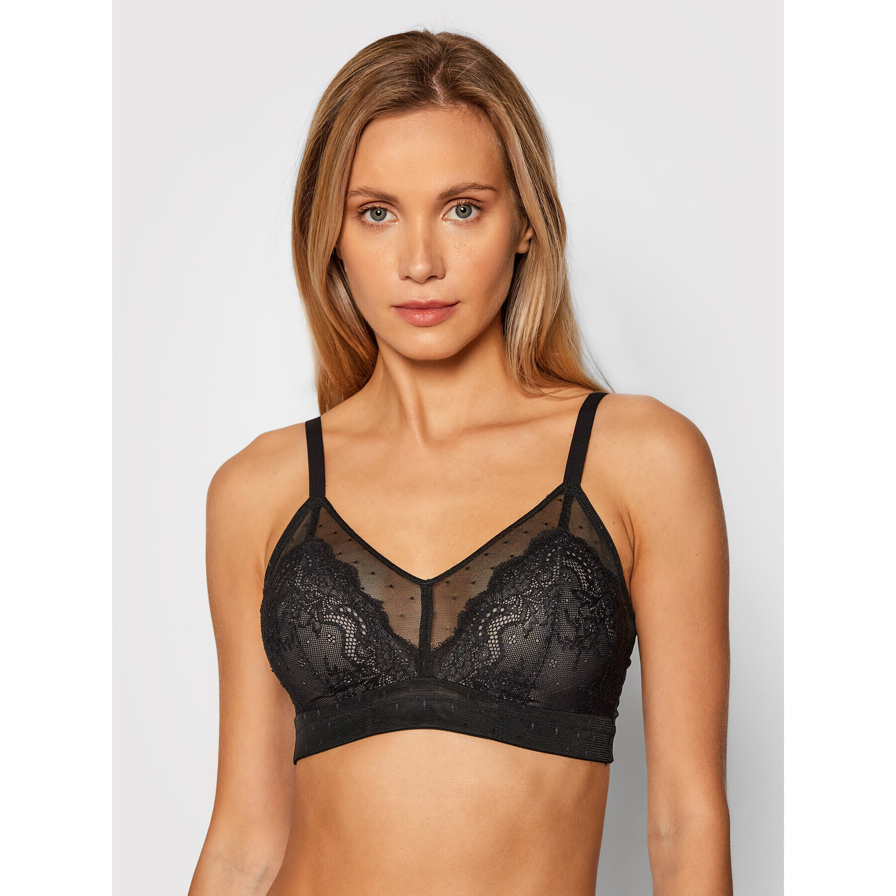 SPANX Sutien fără armătură Spotlight On Lace 10221R Negru - Pled.ro