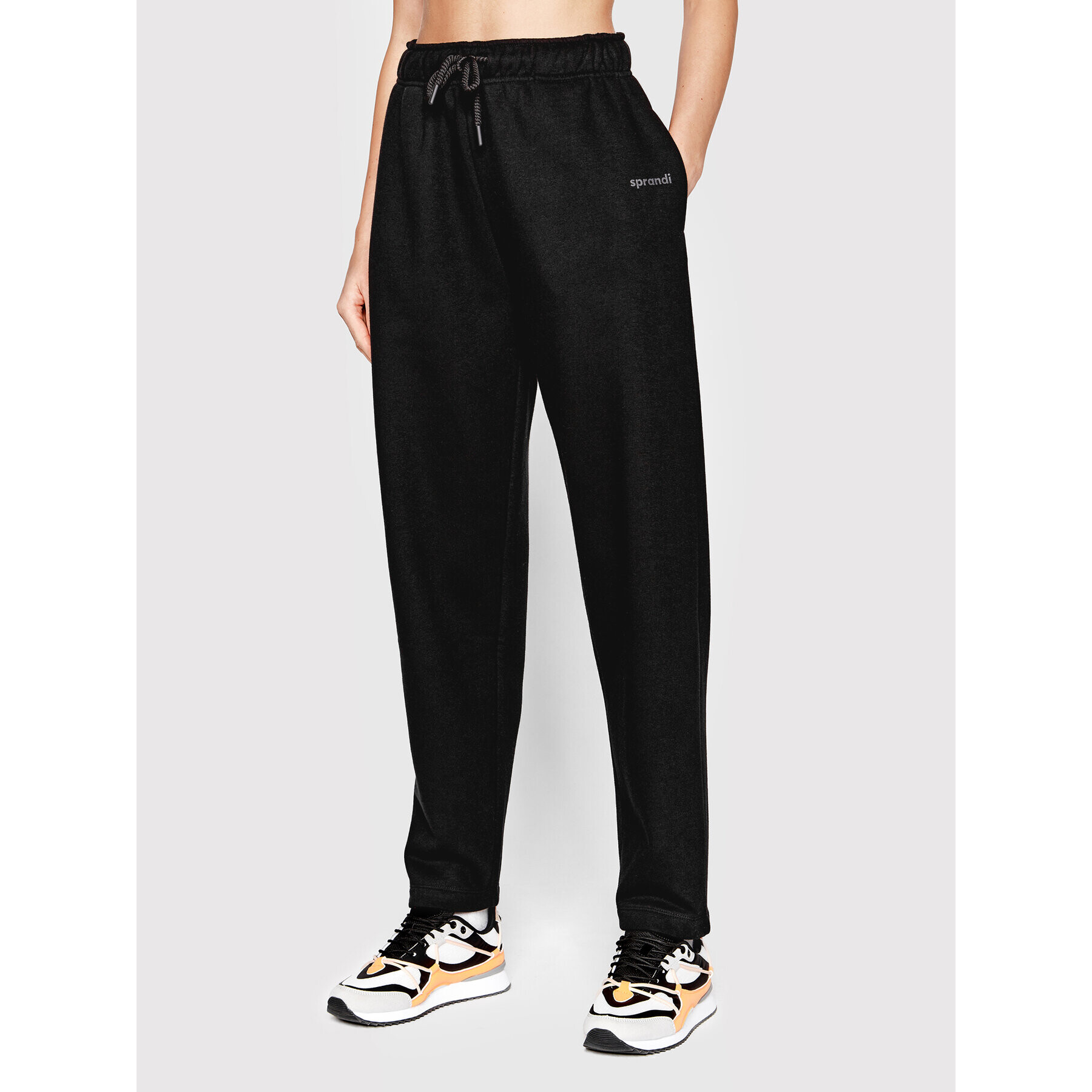 Sprandi Pantaloni trening SP22-SPD531 Negru Relaxed Fit - Pled.ro